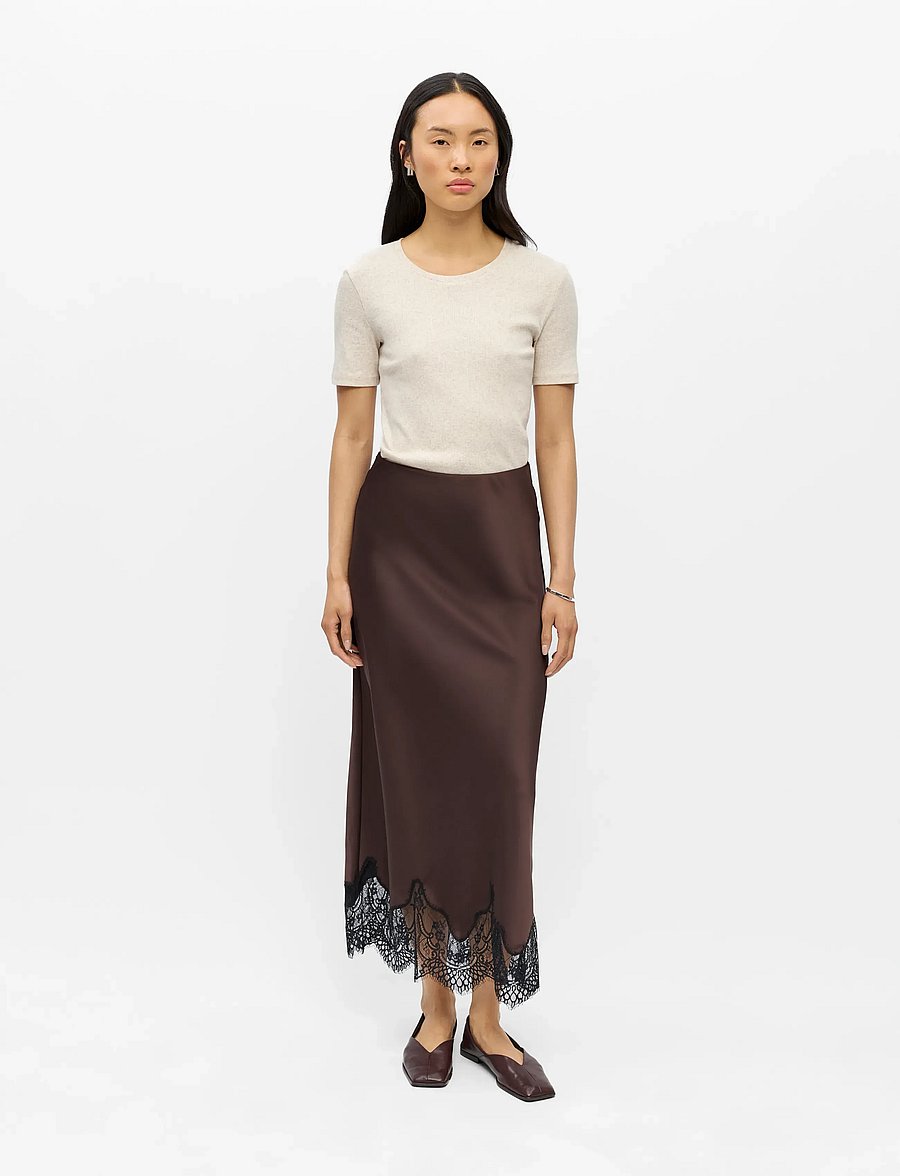 Object - OBJALLI MW LONG SKIRT E SS FAIR 26 - seal brown - 4