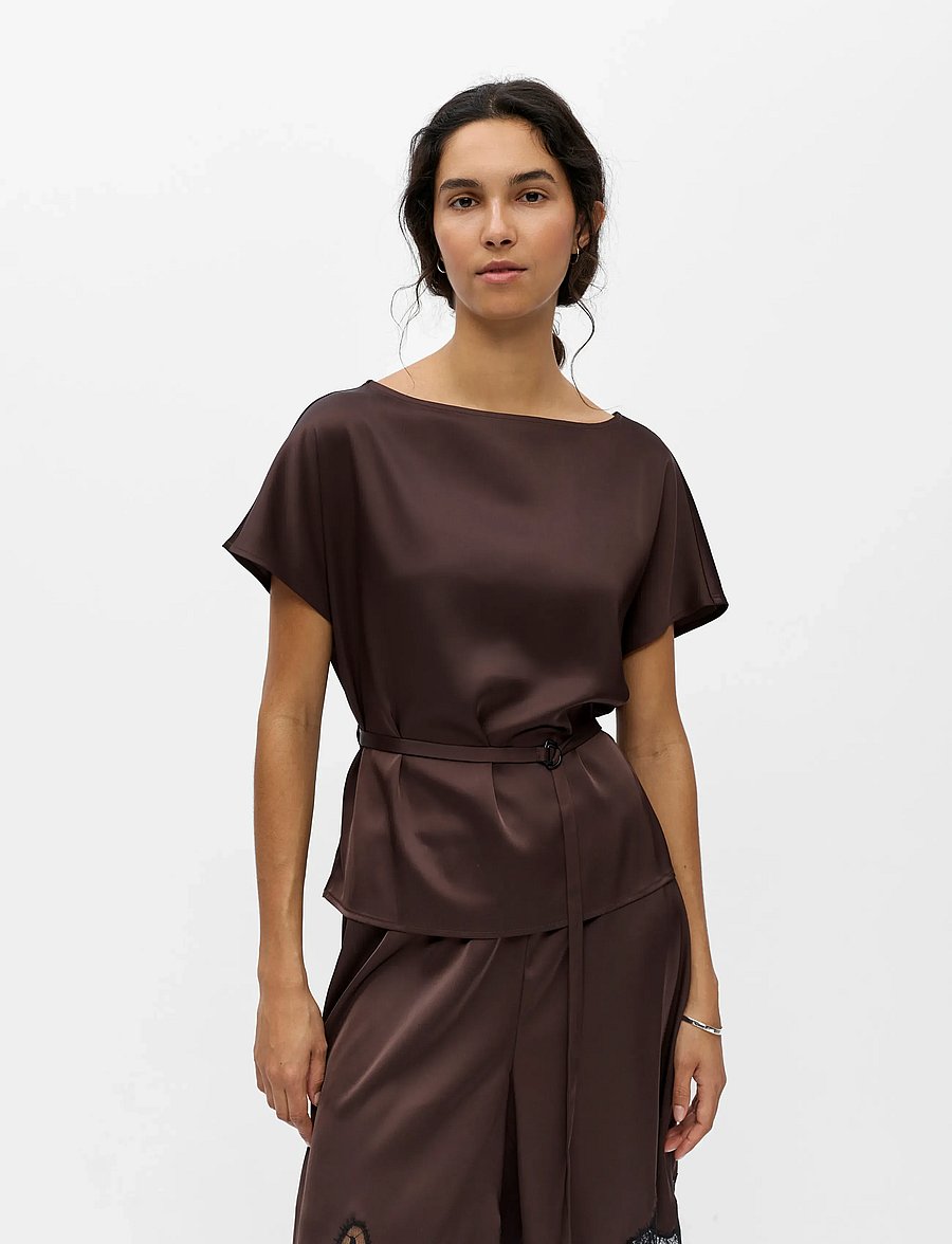 Object - OBJALLI S/S REG TOP E SS FAIR 26 - mode trends - seal brown - 0