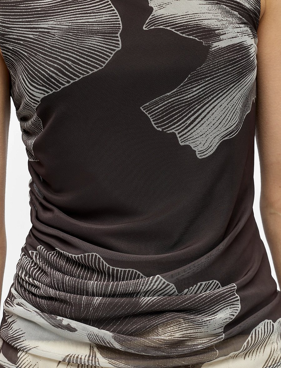 Object - OBJSHIRA S/L RE MESH TOP E SS FAIR 26 - Ärmellose tops - seal brown - 4
