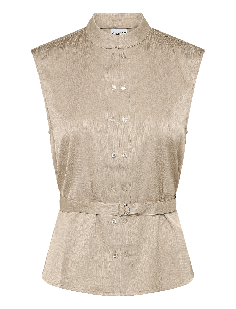 Object - OBJHELIN S/L WAISTCOAT E SS FAIR 26 - varrukateta pluusid - humus - 1