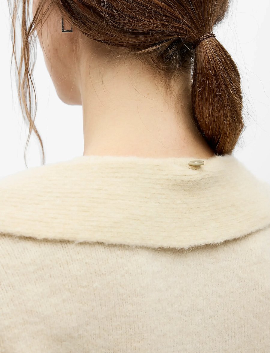 Object - OBJNIVIN L/S SCARF KNIT CARDIGAN 147 - birch - 4