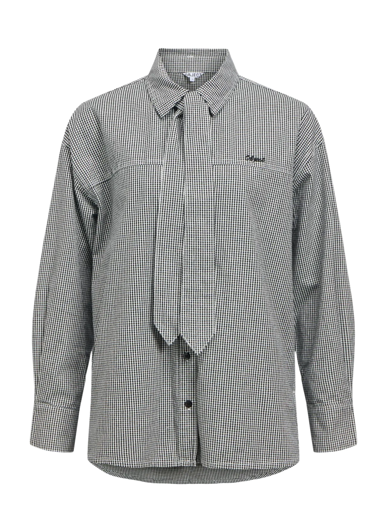 Object - OBJKORKA L/S LO SHIRT 147 - black - 1
