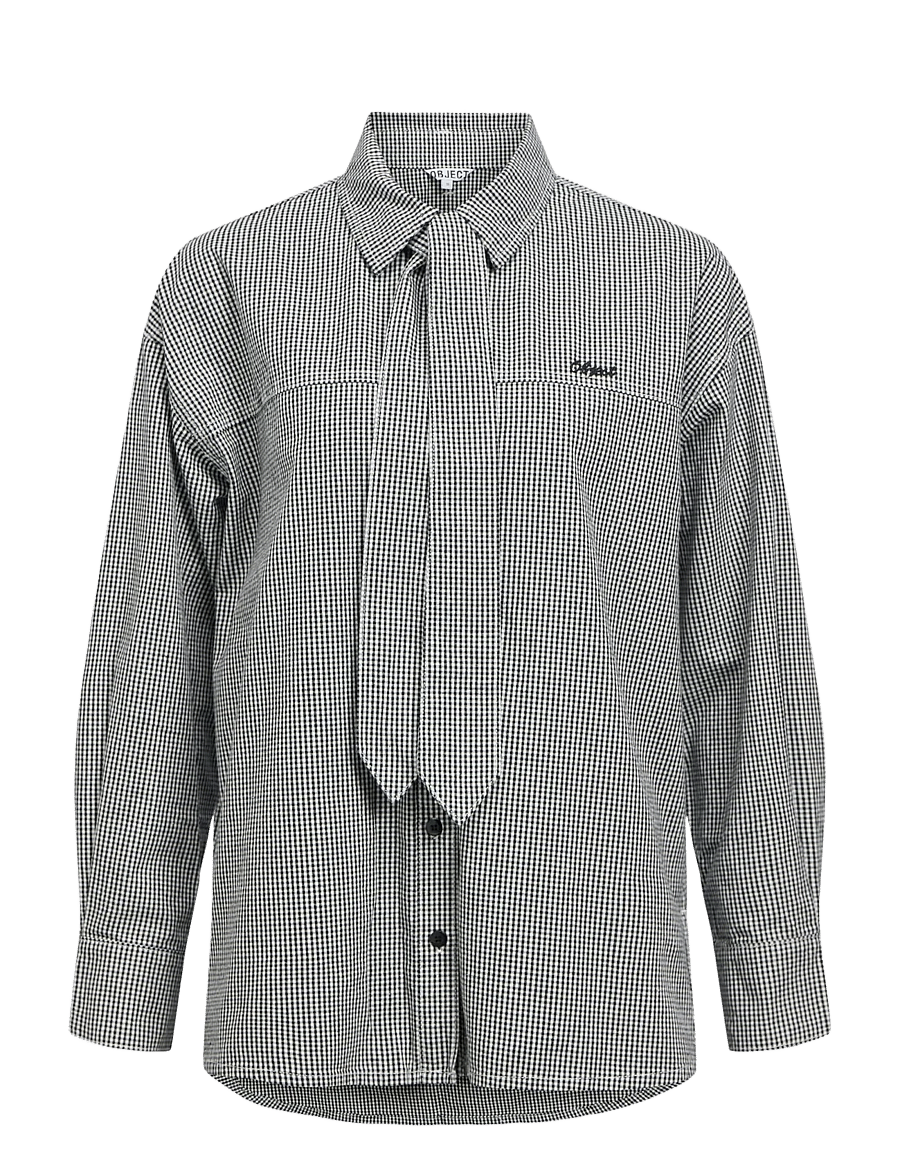 Object - OBJKORKA L/S LO SHIRT 147 - black - 1