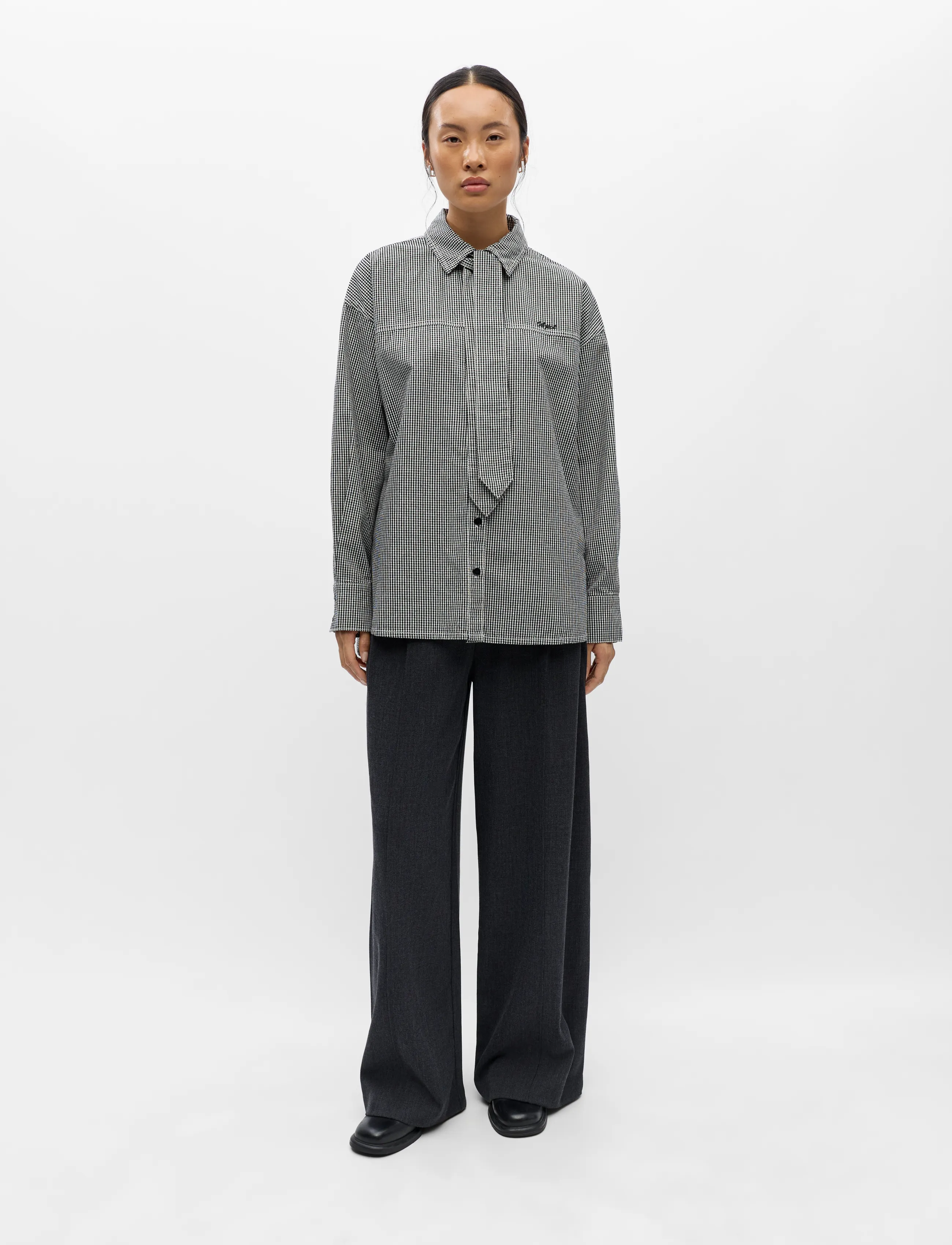 Object OBJKORKA L/S LO SHIRT 147 - Bluser & Skjorter - BLACK / black
