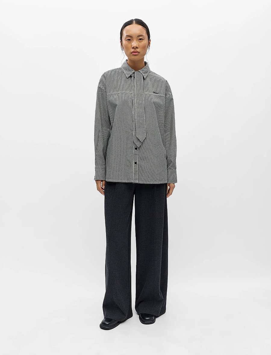 Object - OBJKORKA L/S LO SHIRT 147 - black - 0