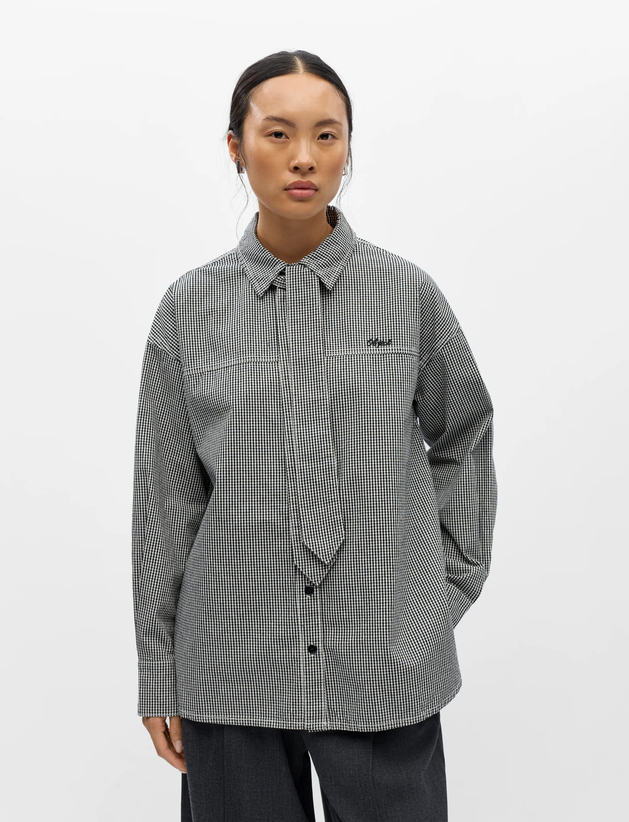 Object - OBJKORKA L/S LO SHIRT 147 - black - 3