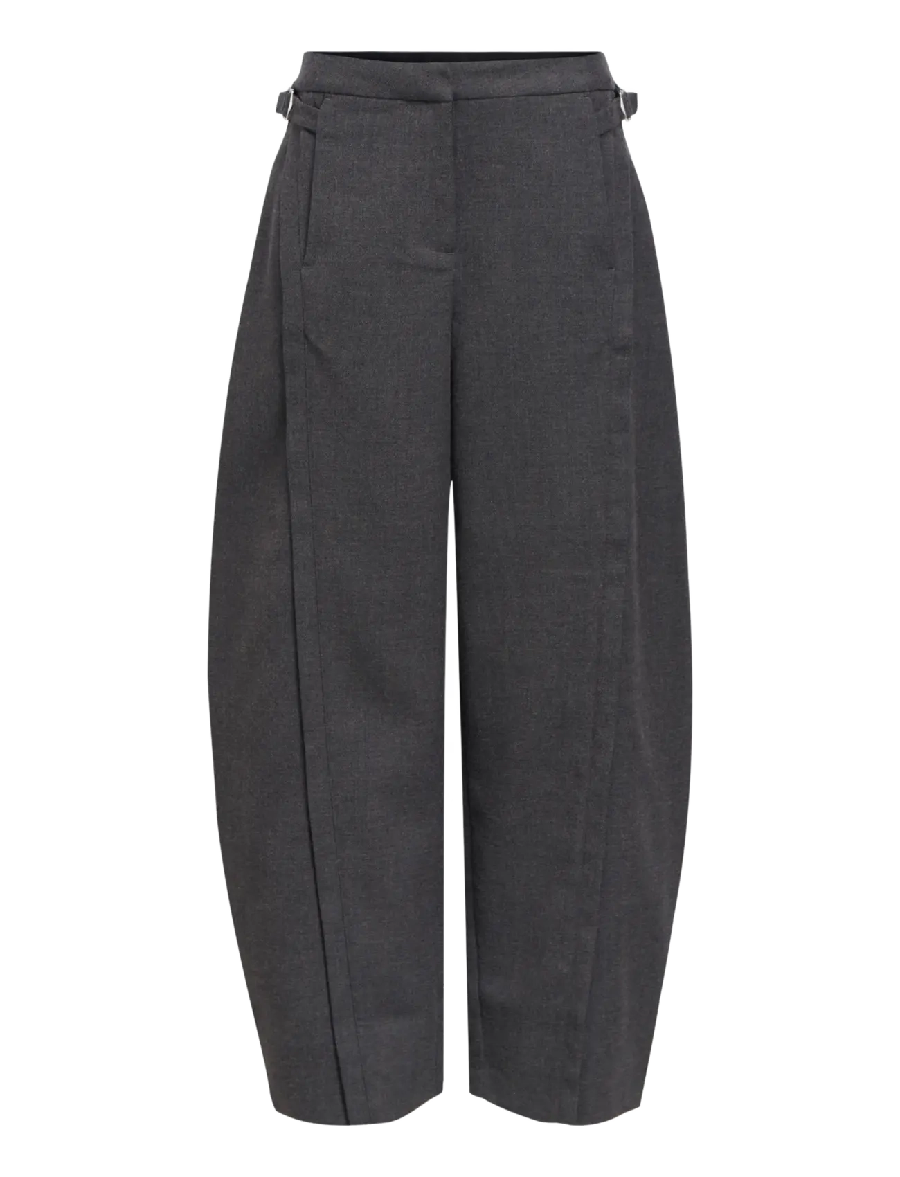 Object - OBJKAVIN MW BARREL PANTS 147 - dark grey melange - 1