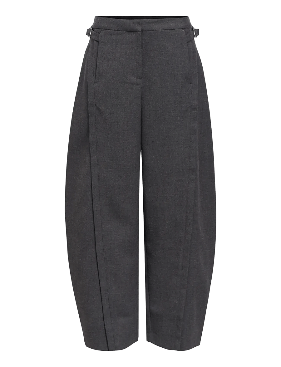 Object - OBJKAVIN MW BARREL PANTS 147 - dark grey melange - 1
