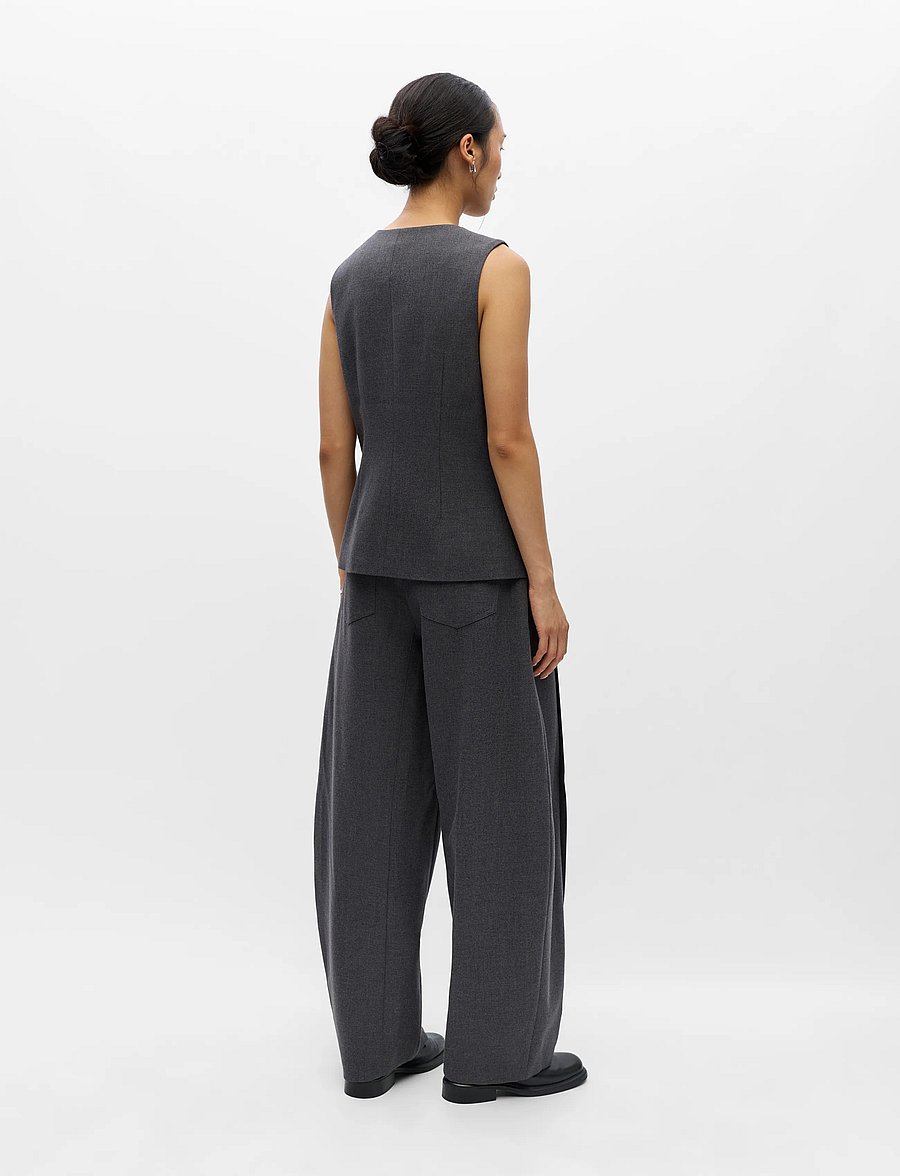 Object - OBJKAVIN RE WAISTCOAT 147 - steppwesten - dark grey melange - 2