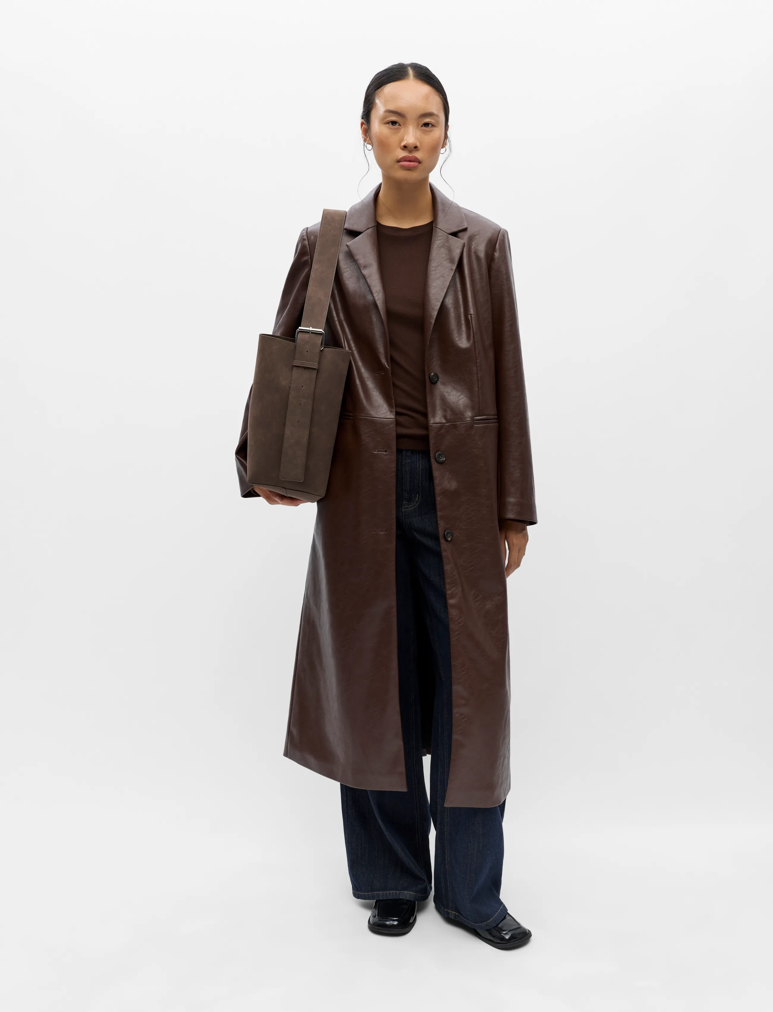Object OBJMANAR LO LONG COAT 147 - Kleidung - SEAL BROWN / brown