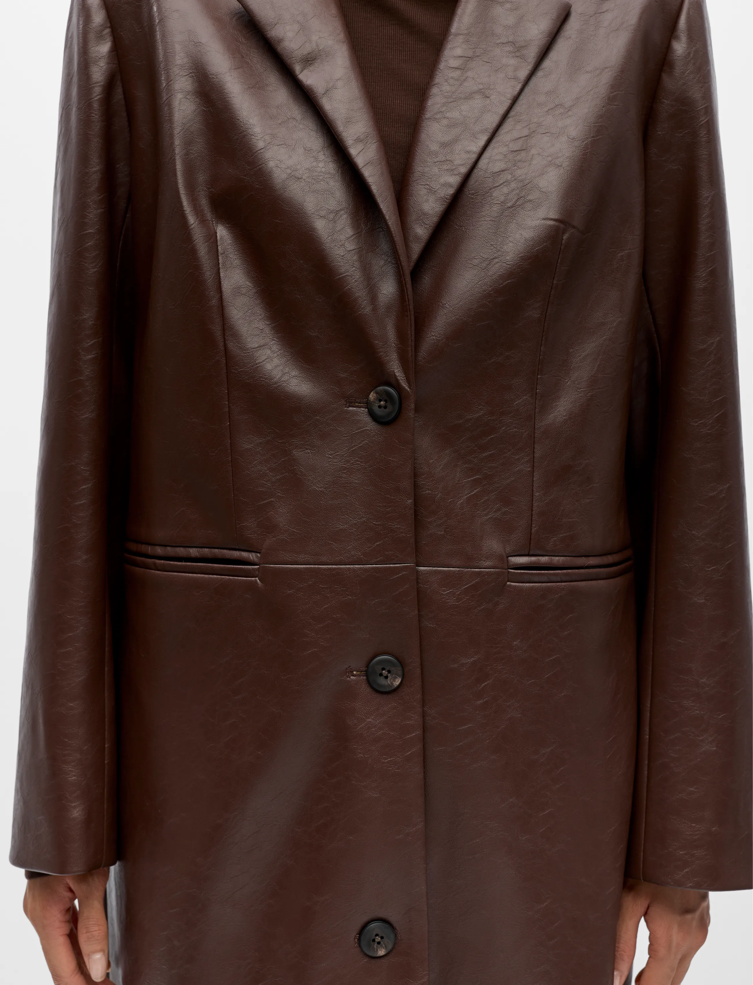Object - OBJMANAR LO LONG COAT 147 - seal brown - 3