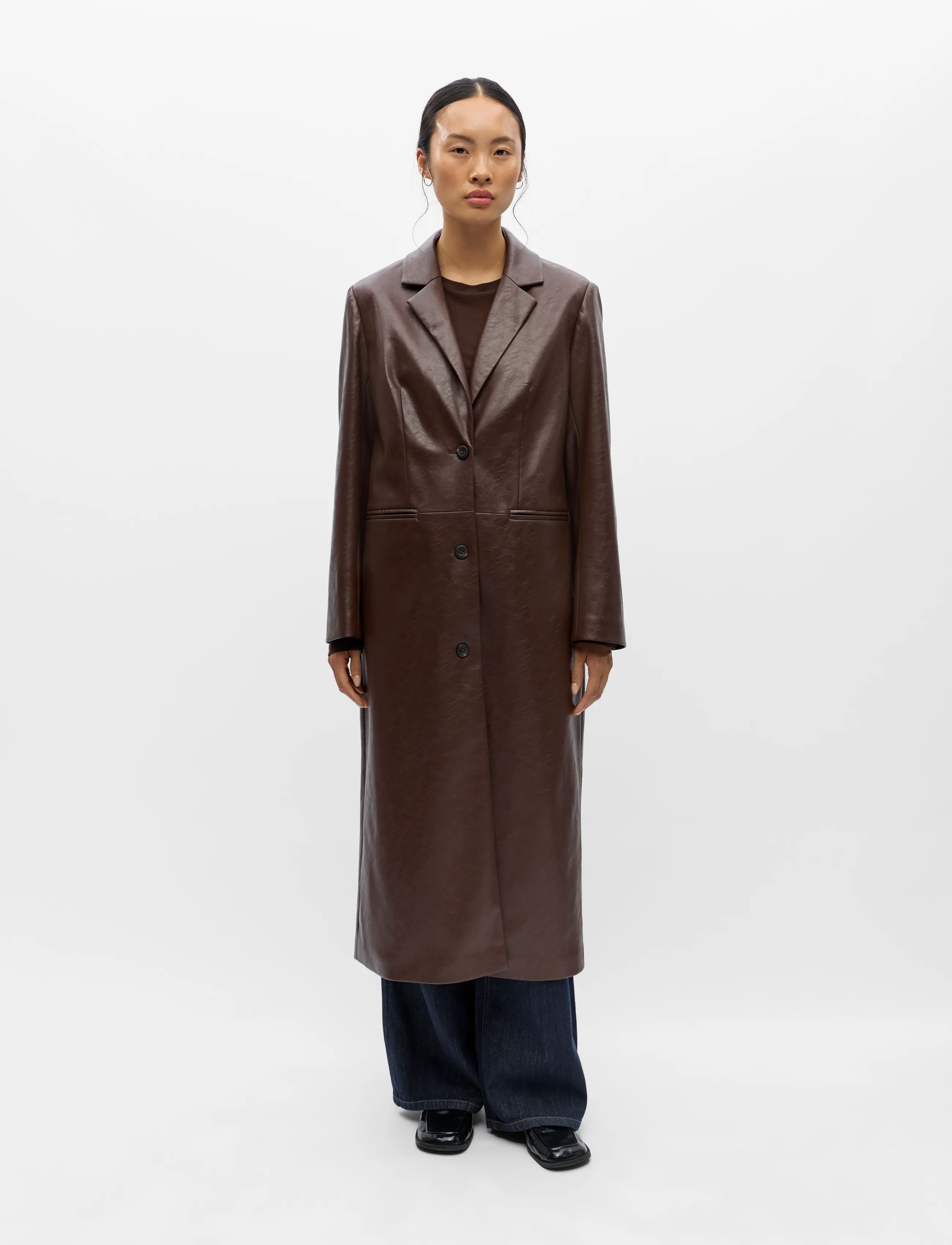 Object - OBJMANAR LO LONG COAT 147 - seal brown - 4