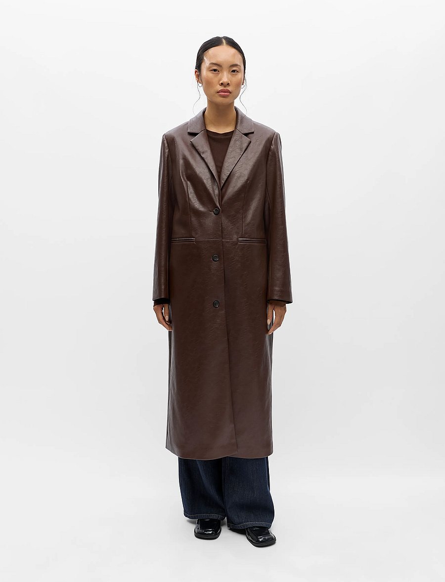 Object - OBJMANAR LO LONG COAT 147 - rain coats - seal brown - 4