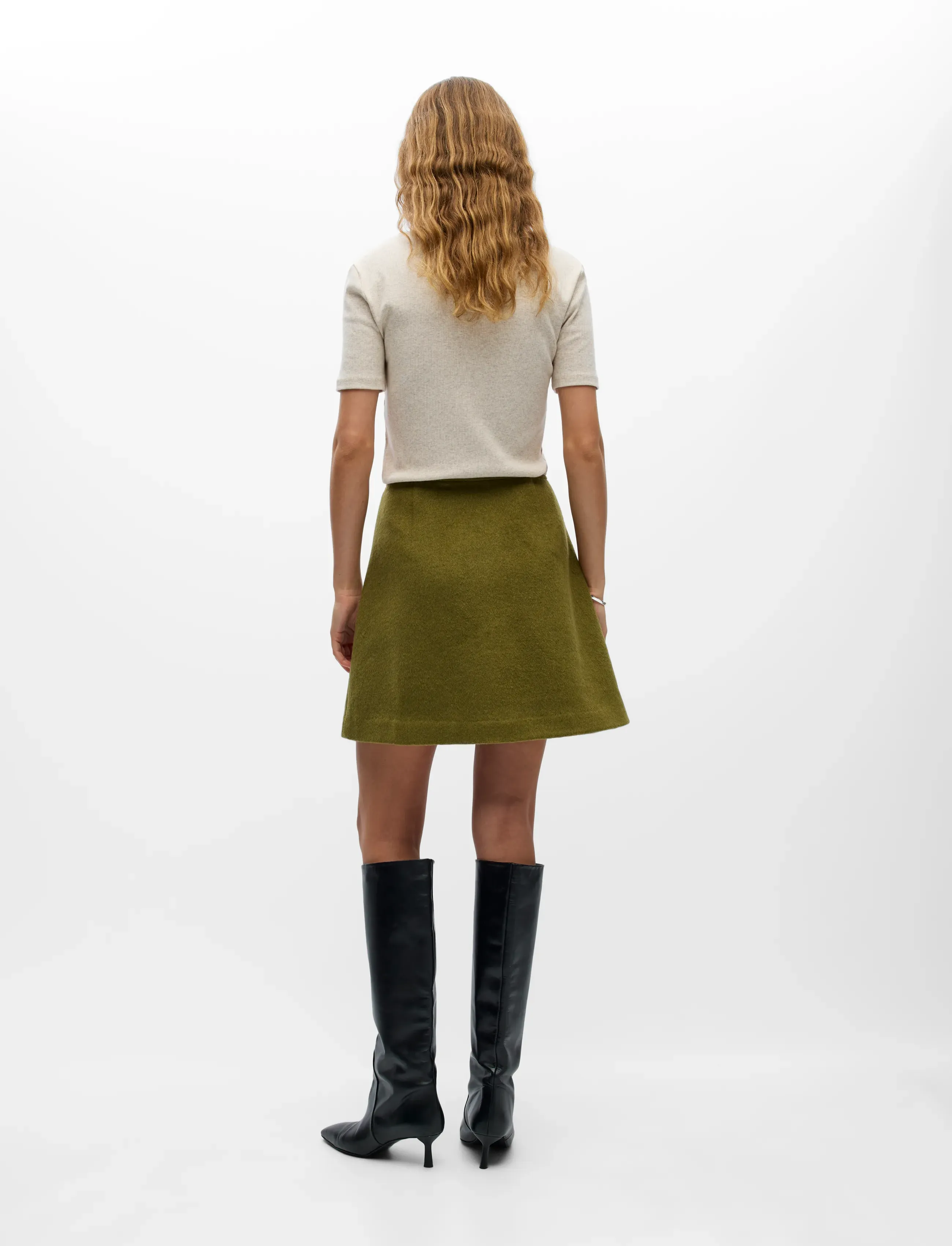 Object - OBJMANDI MW MINI SKIRT 147 - martini olive - 0