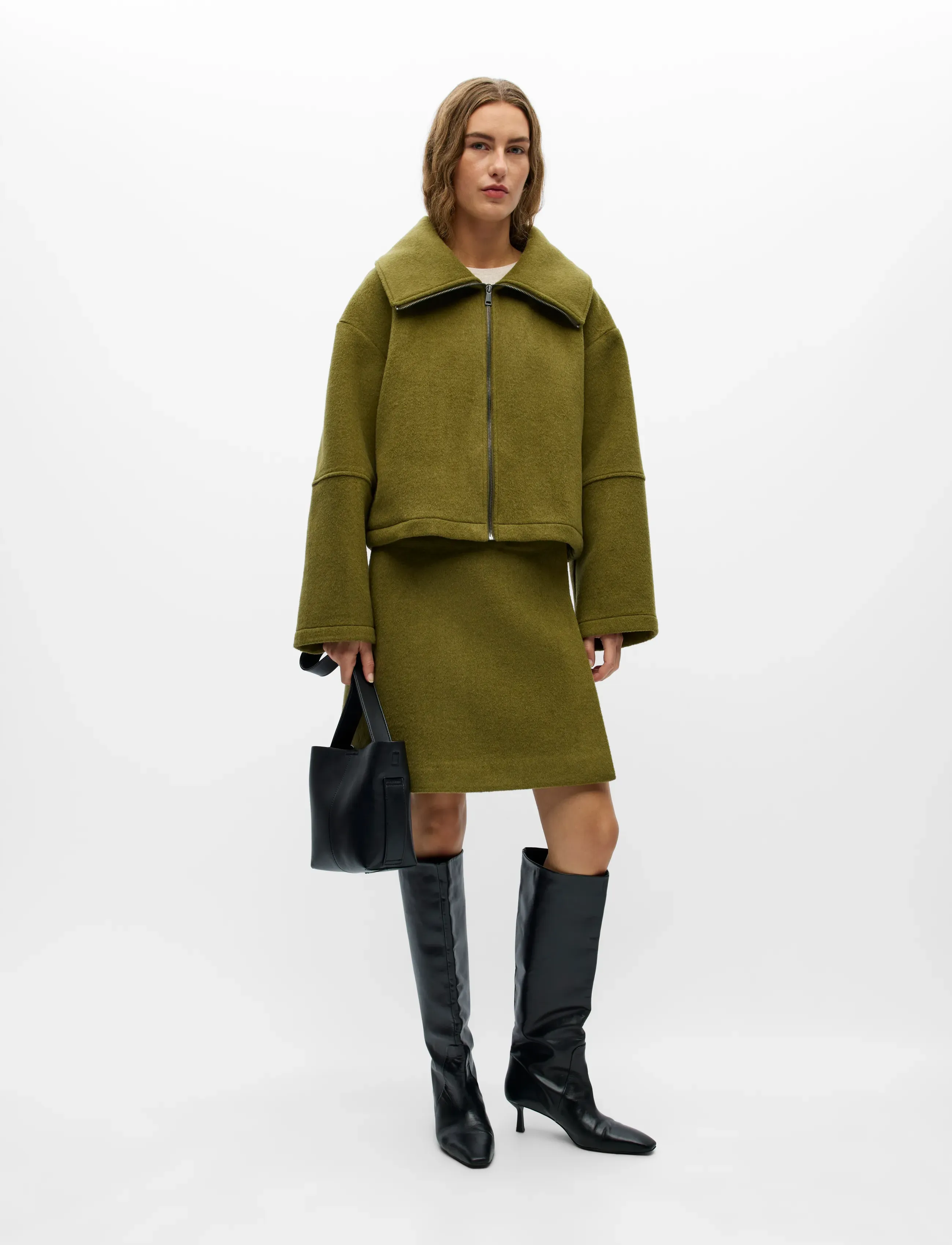 Object - OBJMANDI MW MINI SKIRT 147 - martini olive - 2