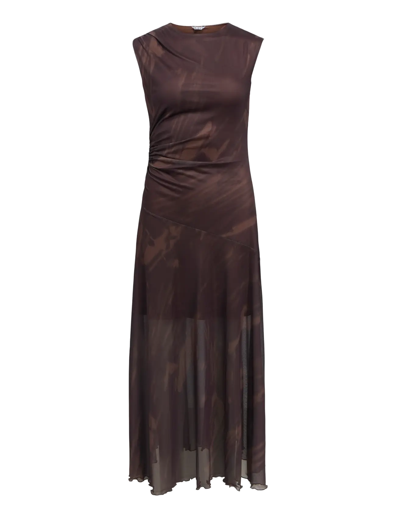Object - OBJNOELLE S/L LONG DRESS 147 - chocolate plum - 1