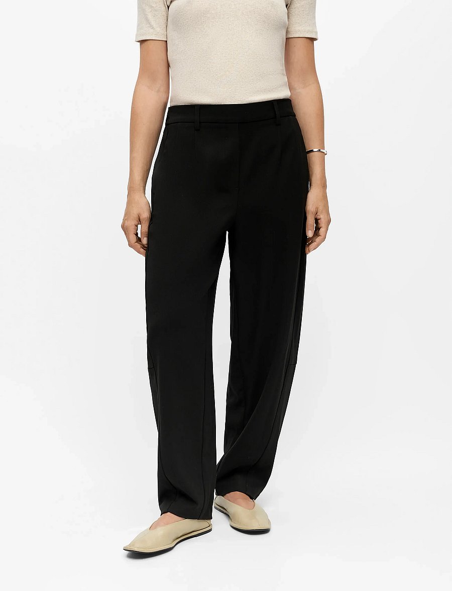 Object - OBJLISA HW ANKLE BARREL PANT NOOS - barrel püksid - black - 4
