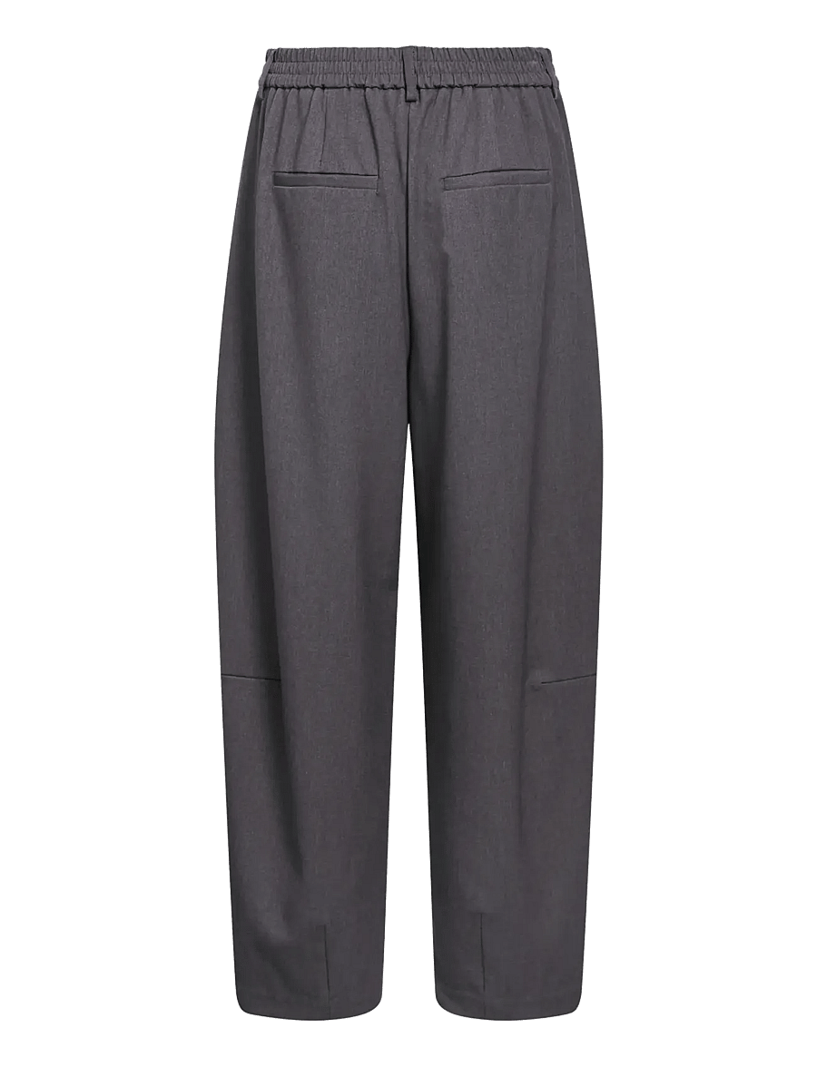 Object - OBJLISA HW ANKLE BARREL PANT NOOS - hosen mit geradem bein - medium grey melange - 2