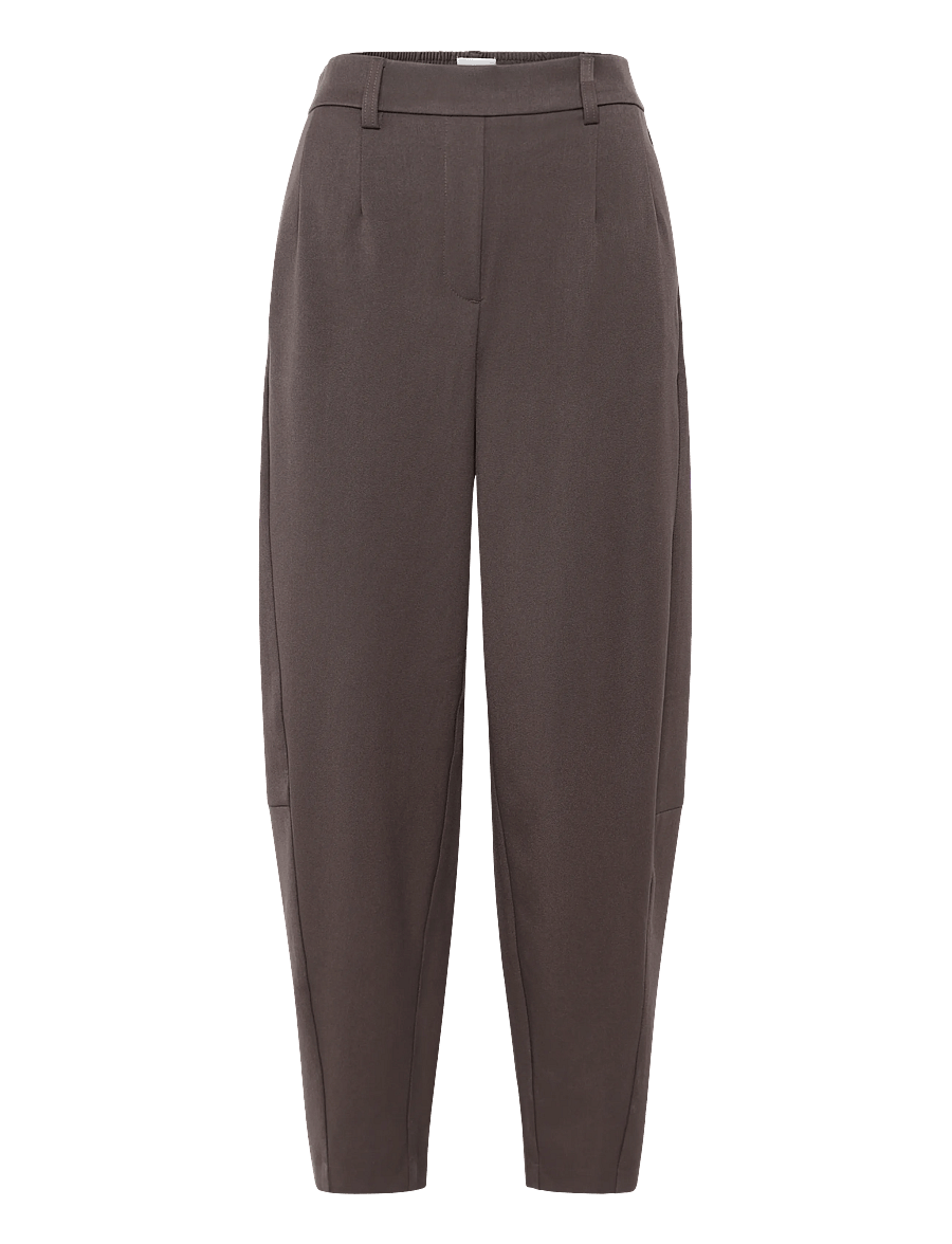 Object - OBJLISA HW ANKLE BARREL PANT NOOS - barrelbyxor - seal brown - 0