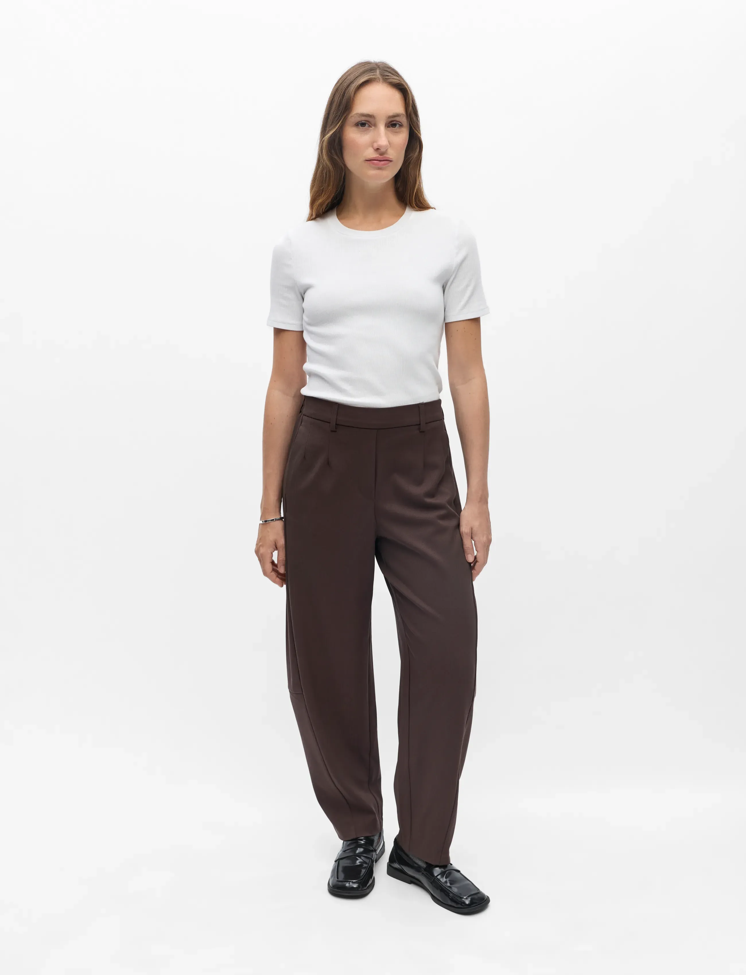 Object OBJLISA HW ANKLE BARREL PANT NOOS - Hosen - SEAL BROWN / brown