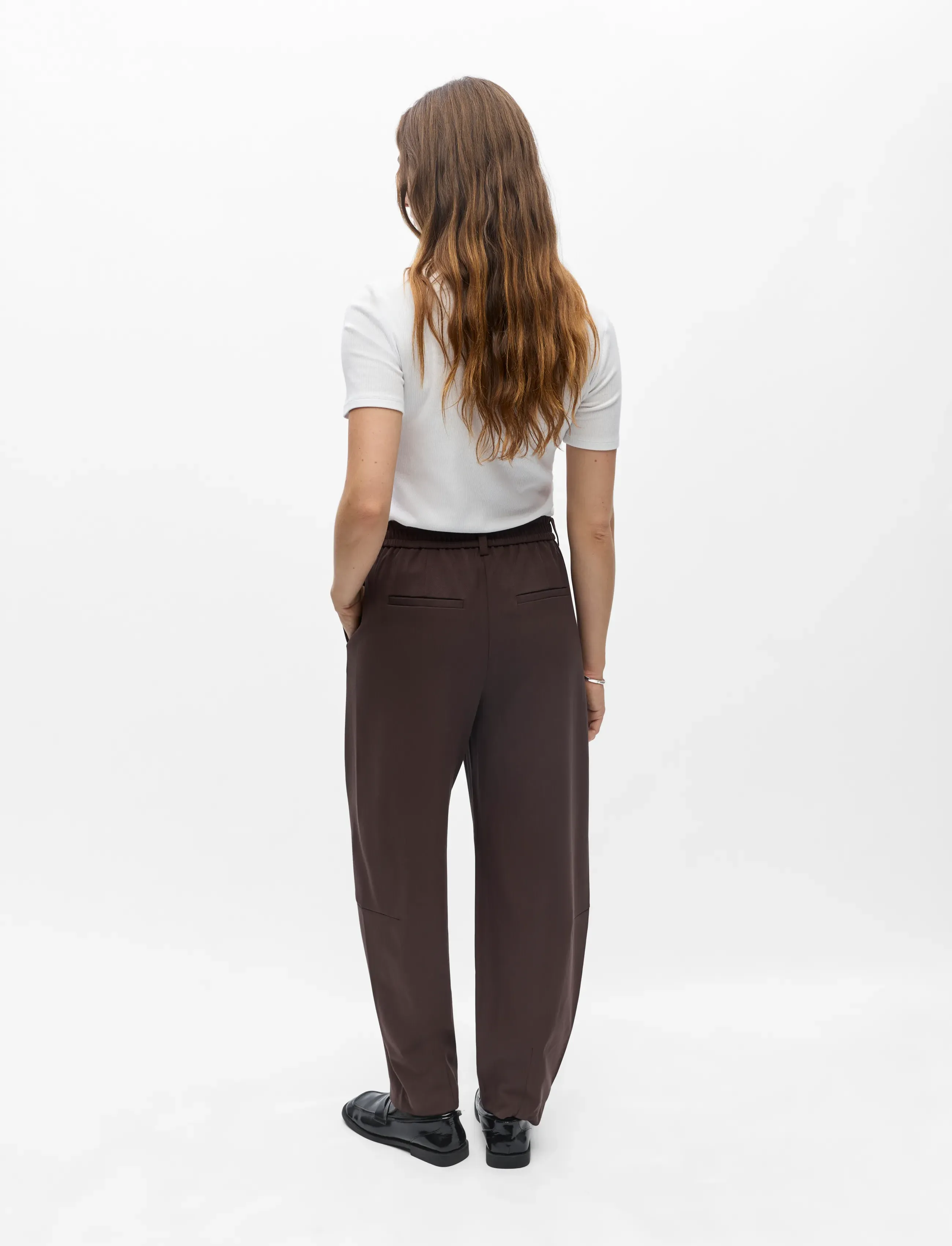 Object - OBJLISA HW ANKLE BARREL PANT NOOS - barrel-püksid - seal brown - 3