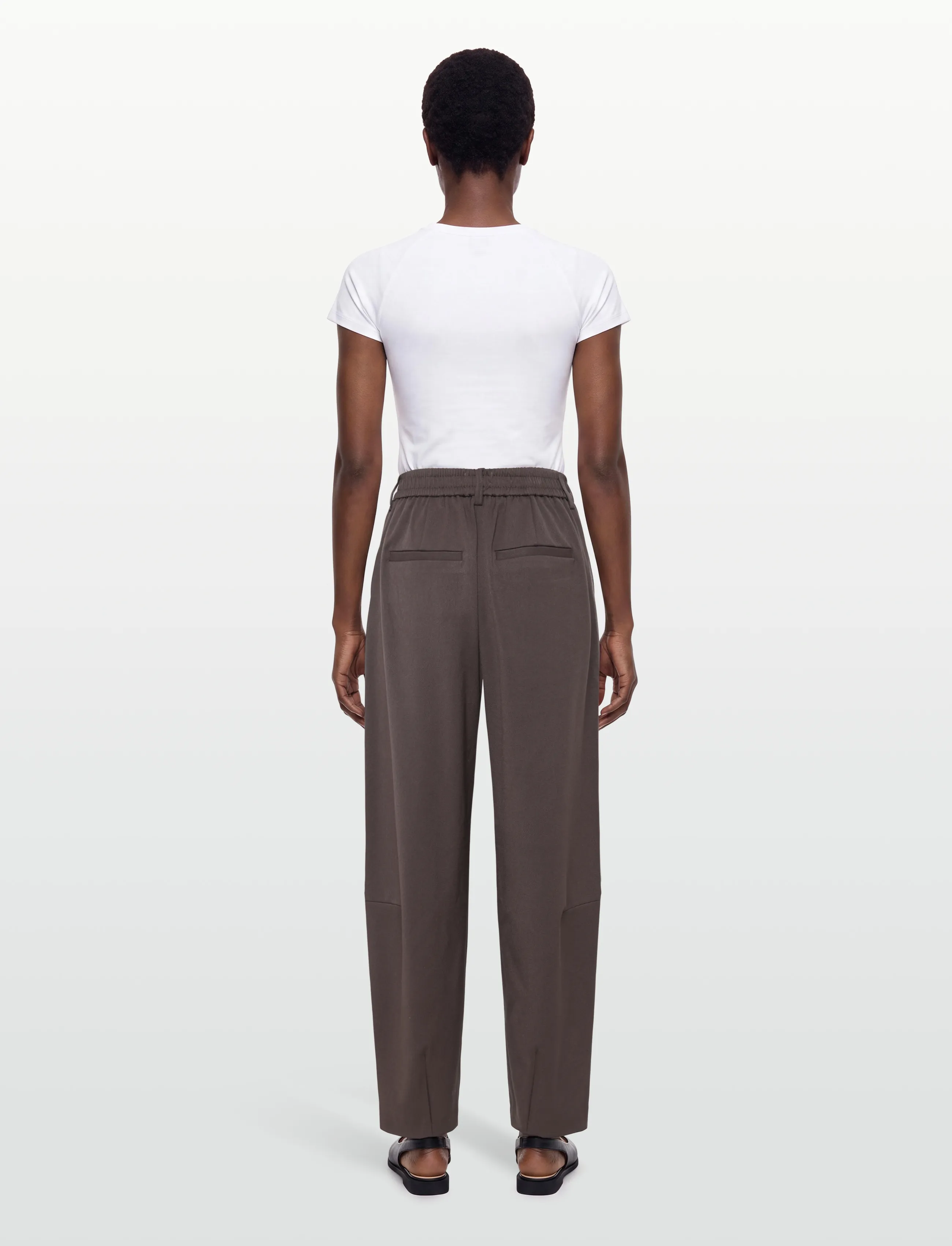 Object - OBJLISA HW ANKLE BARREL PANT NOOS - barrelbyxor - seal brown - 4