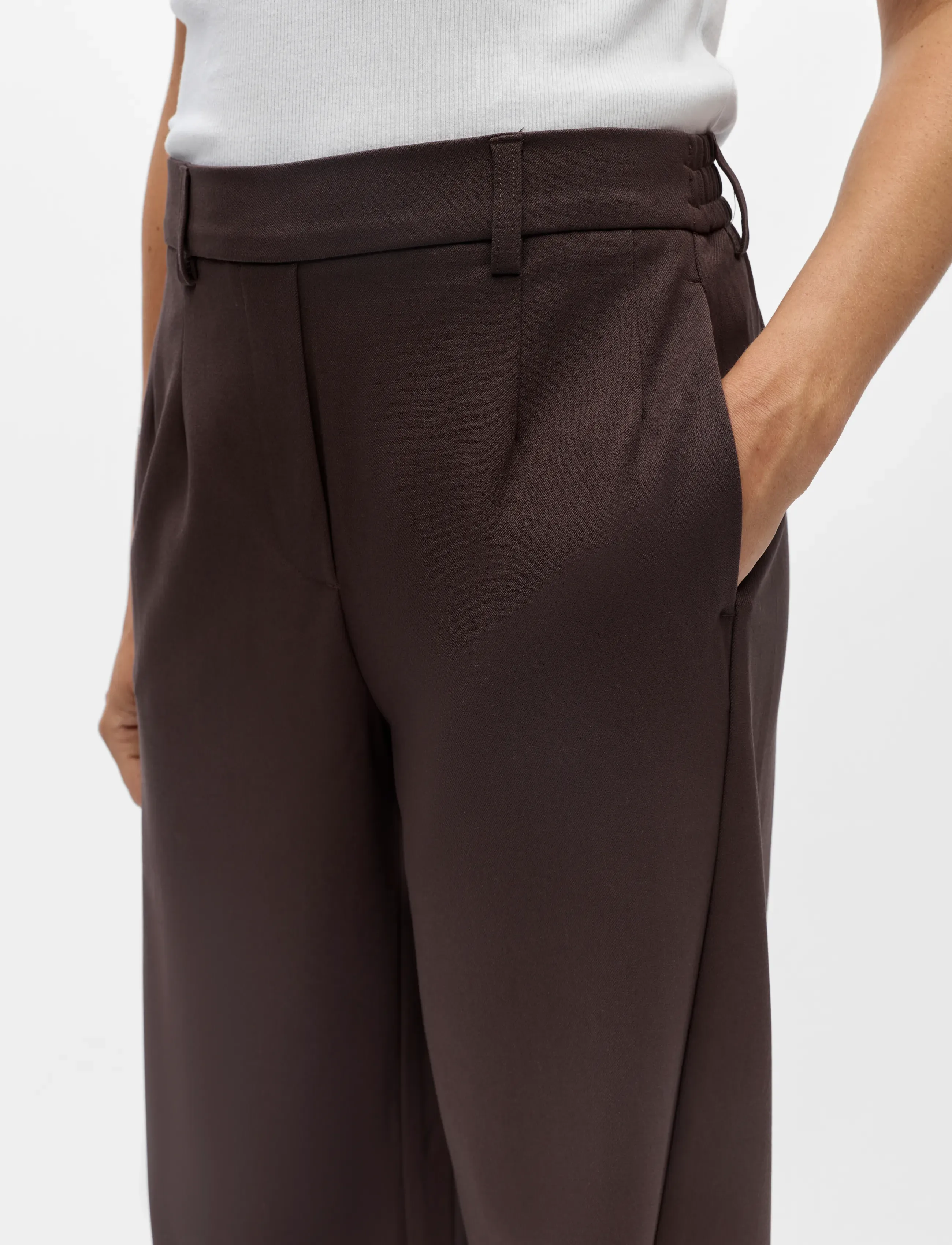 Object - OBJLISA HW ANKLE BARREL PANT NOOS - barrel-püksid - seal brown - 4