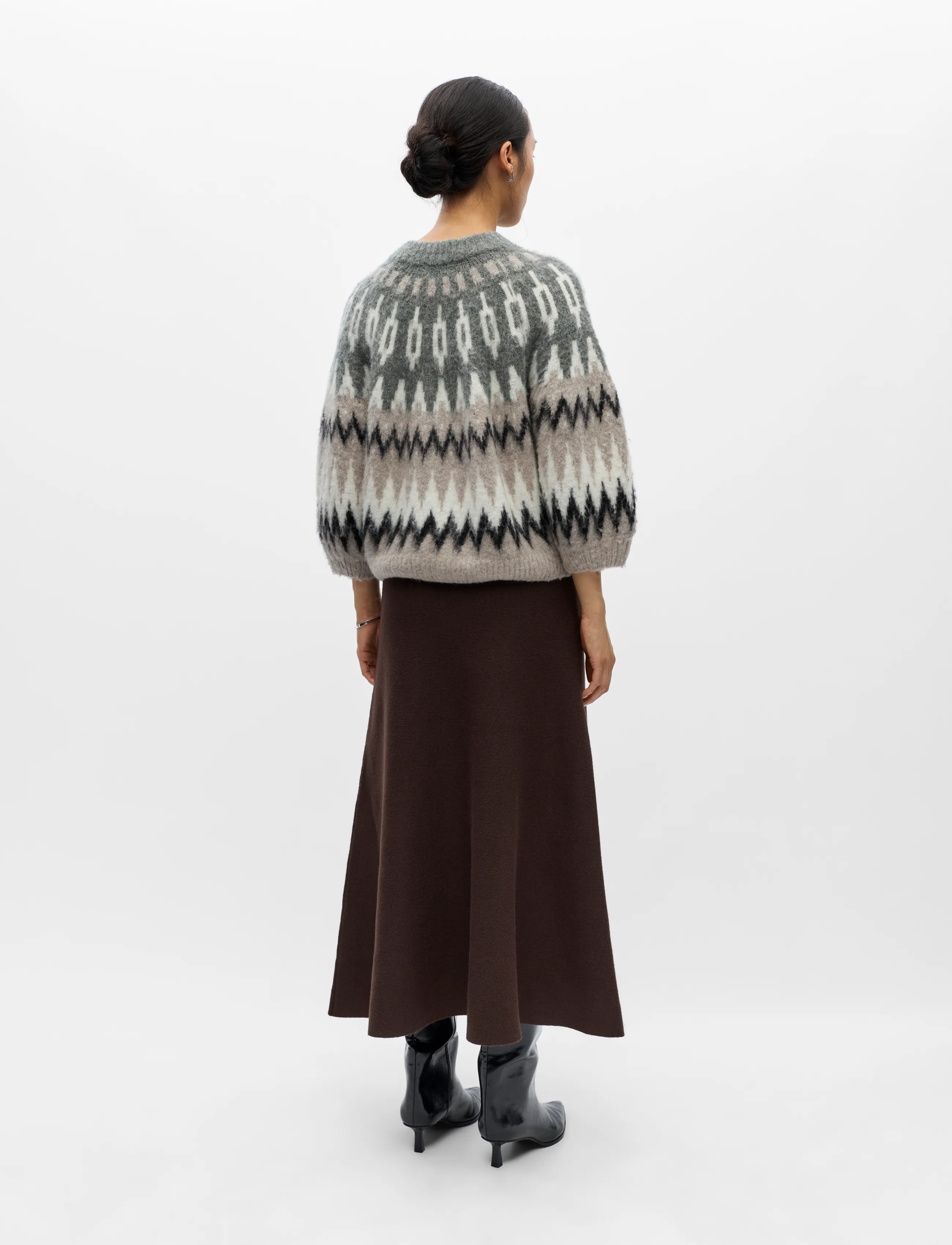 Object - OBJJAADE DIANA S/S RE KNIT CARDIGAN 147 - strickjacken - gunmetal - 2