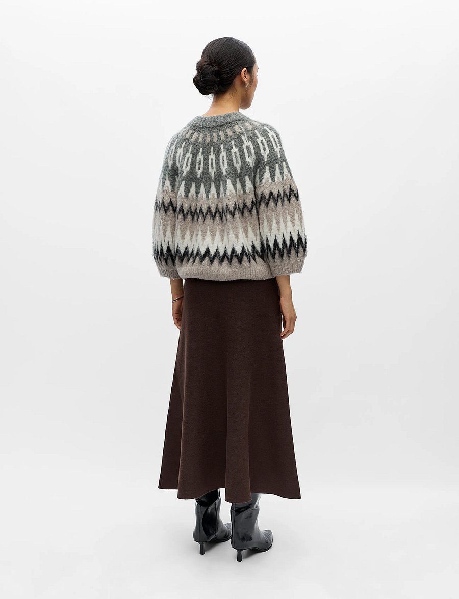 Object - OBJJAADE DIANA S/S RE KNIT CARDIGAN 147 - strickjacken - gunmetal - 2
