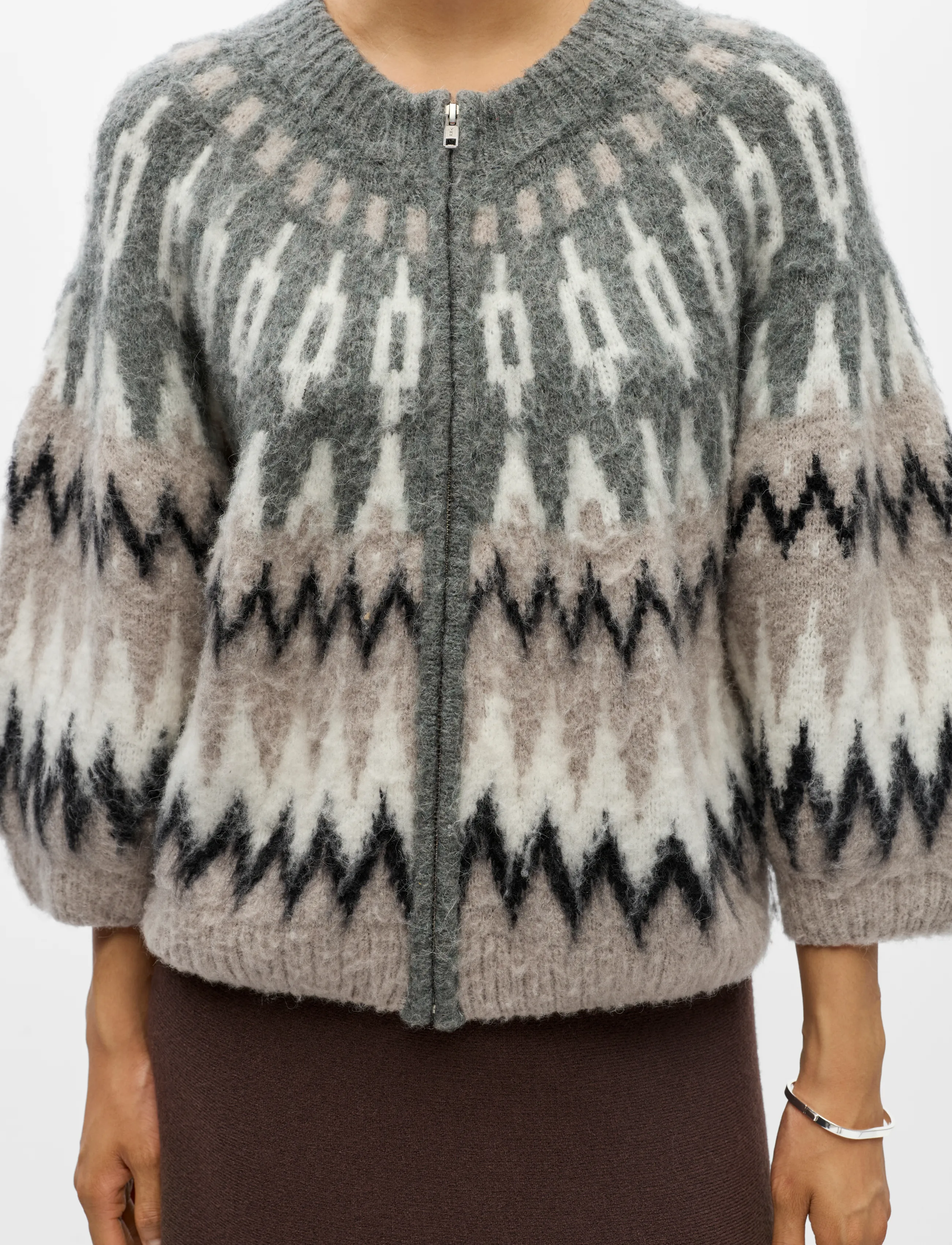 Object - OBJJAADE DIANA S/S RE KNIT CARDIGAN 147 - strickjacken - gunmetal - 3