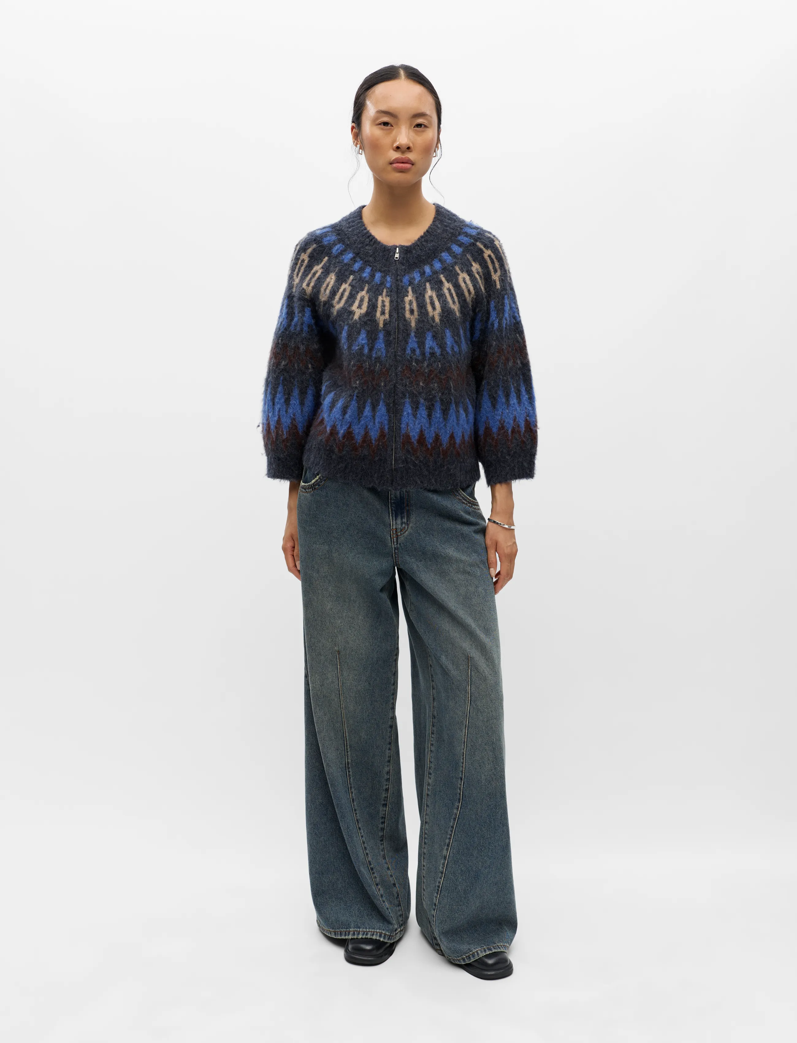Object - OBJJAADE DIANA S/S RE KNIT CARDIGAN 147 - cardigans - sky captain - 3