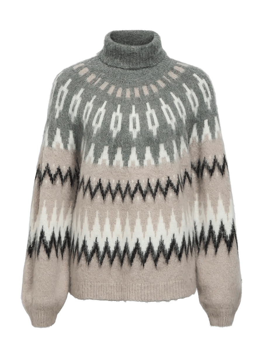 Object - OBJJAADE DIANA L/S LO KNIT PULLOVER 147 - stickade tröjor - gunmetal - 1