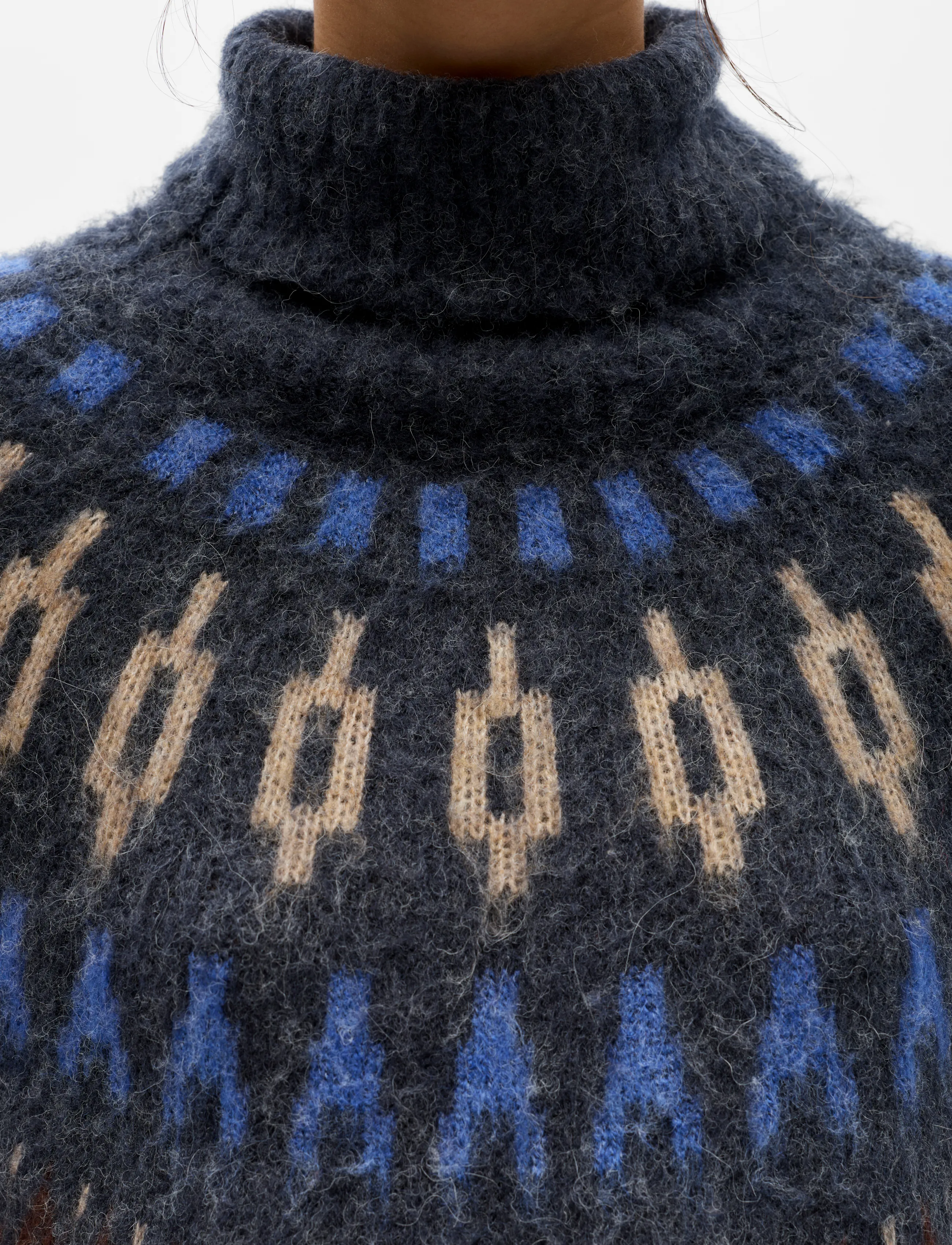 Object - OBJJAADE DIANA L/S LO KNIT PULLOVER 147 - stickade tröjor - sky captain - 4