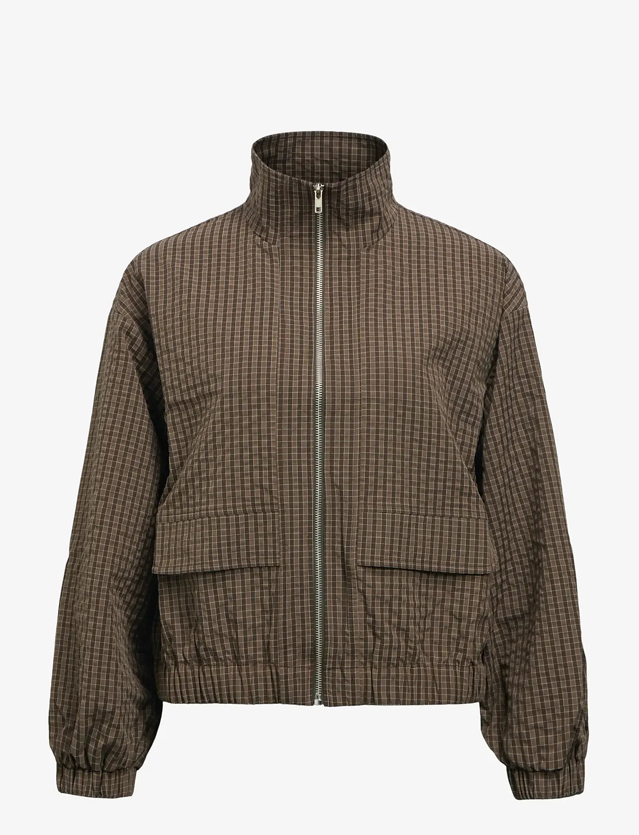 Object - OBJLEVI L/S TRACK JACKET E DIV - bomberjackor - seal brown - 1