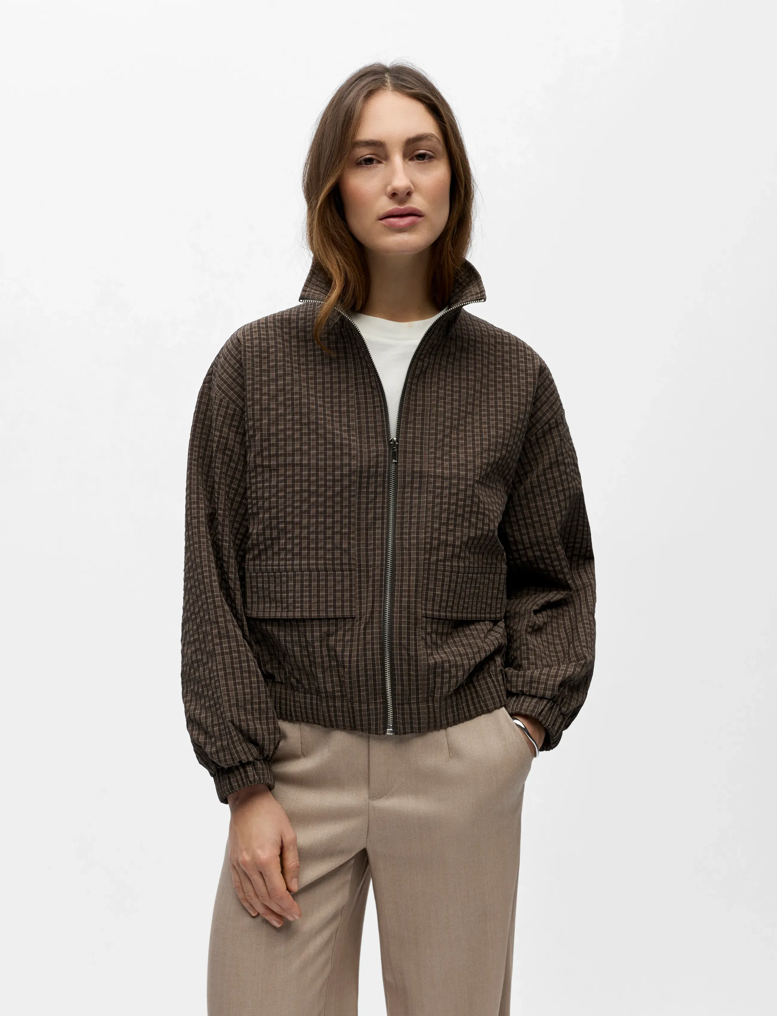 Object - OBJLEVI L/S TRACK JACKET E DIV - pavasara jakas - seal brown - 3