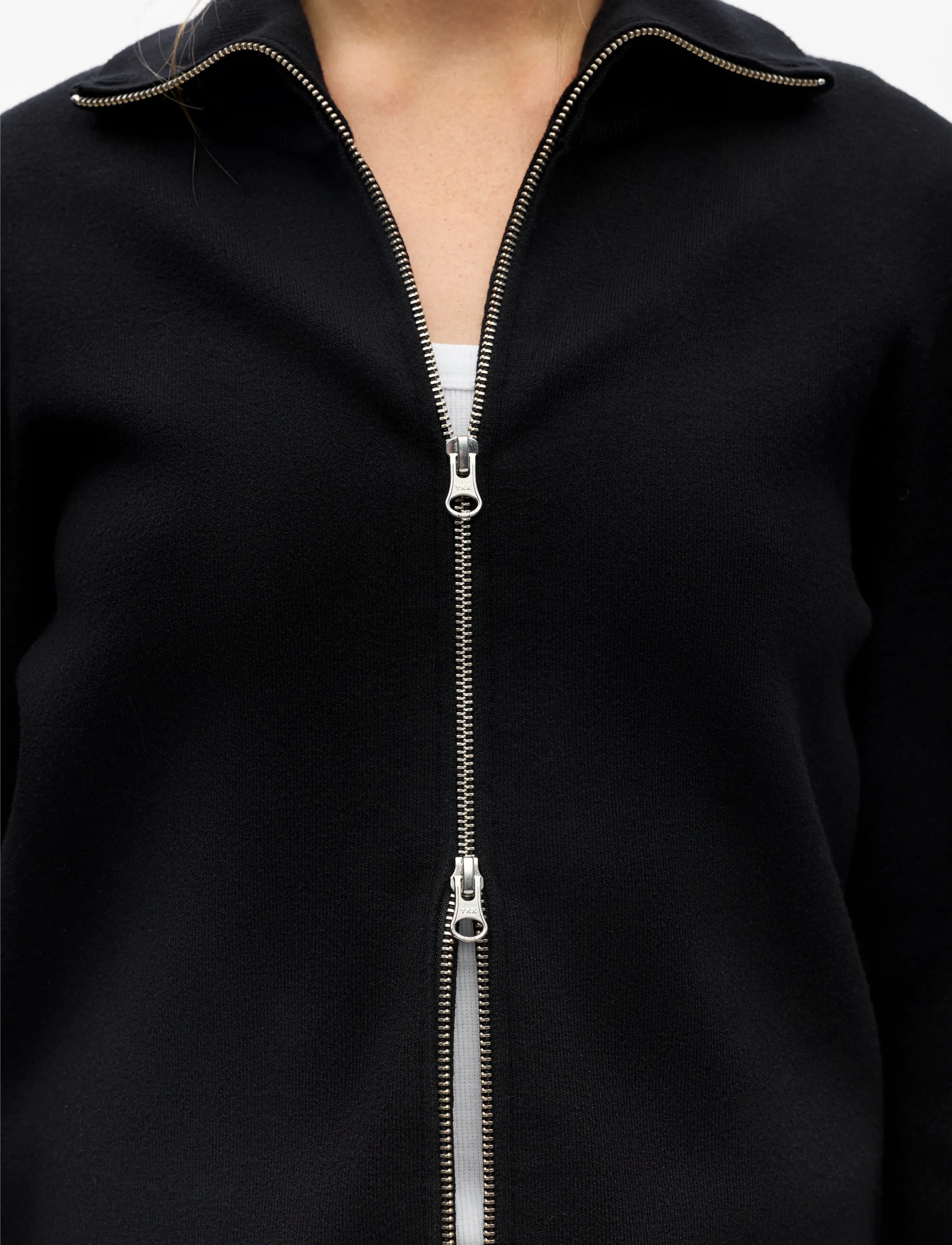 Object - OBJREYNARD L/S RE ZIP CARDIGAN NOOS - koftor - black - 3