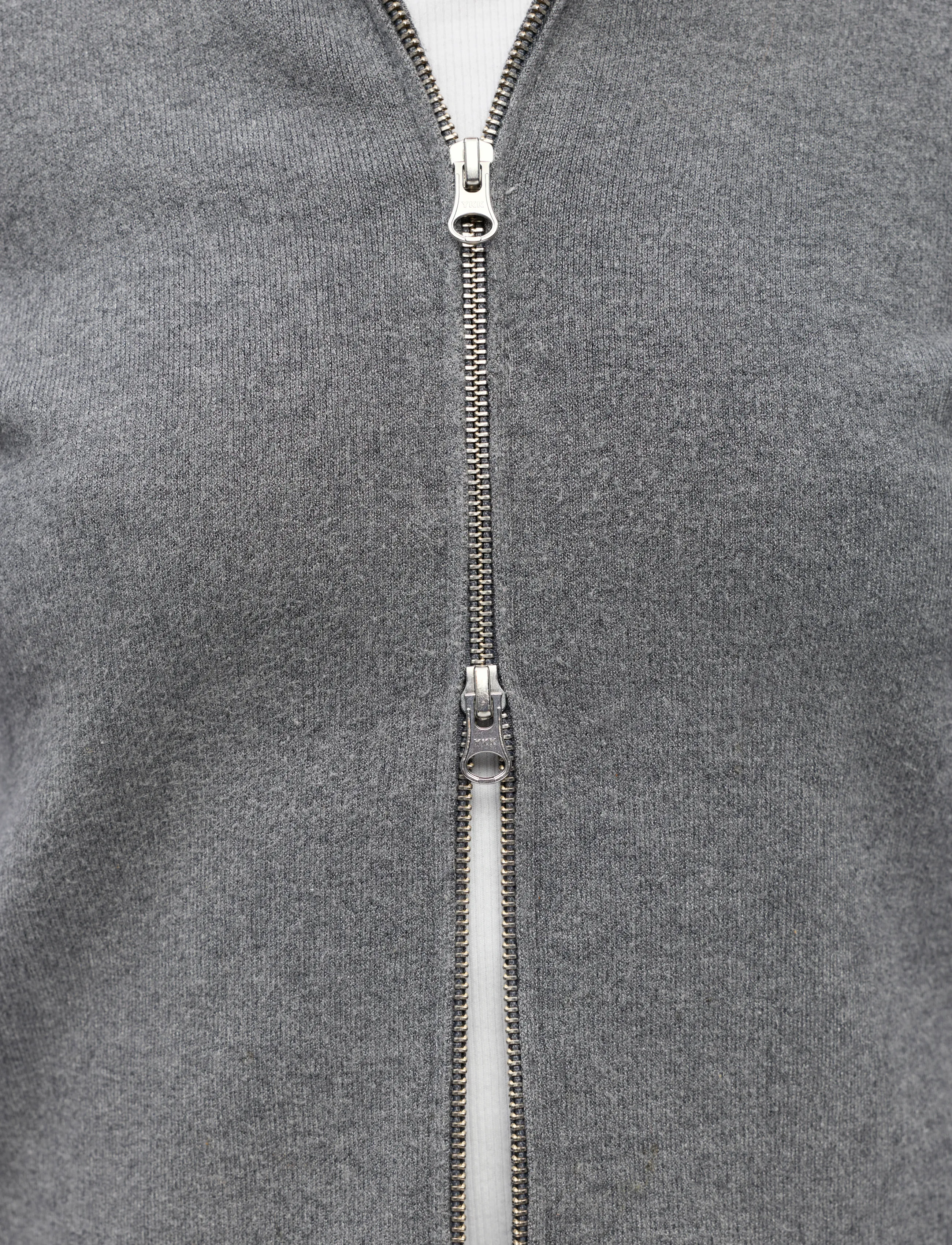 Object - OBJREYNARD L/S RE ZIP CARDIGAN NOOS - koftor - medium grey melange - 4