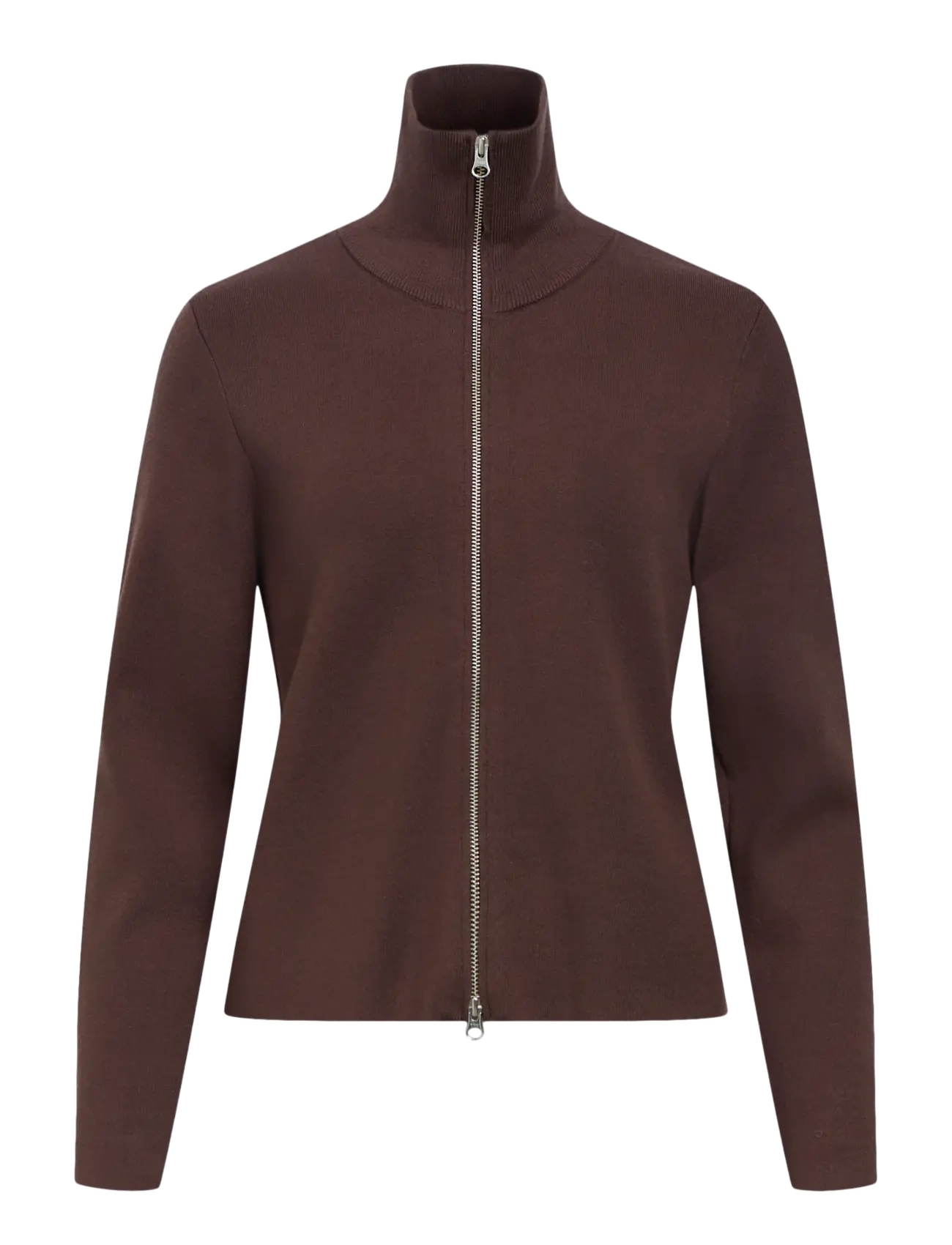 Object OBJREYNARD L/S RE ZIP CARDIGAN NOOS - Kleidung - SEAL BROWN / brown
