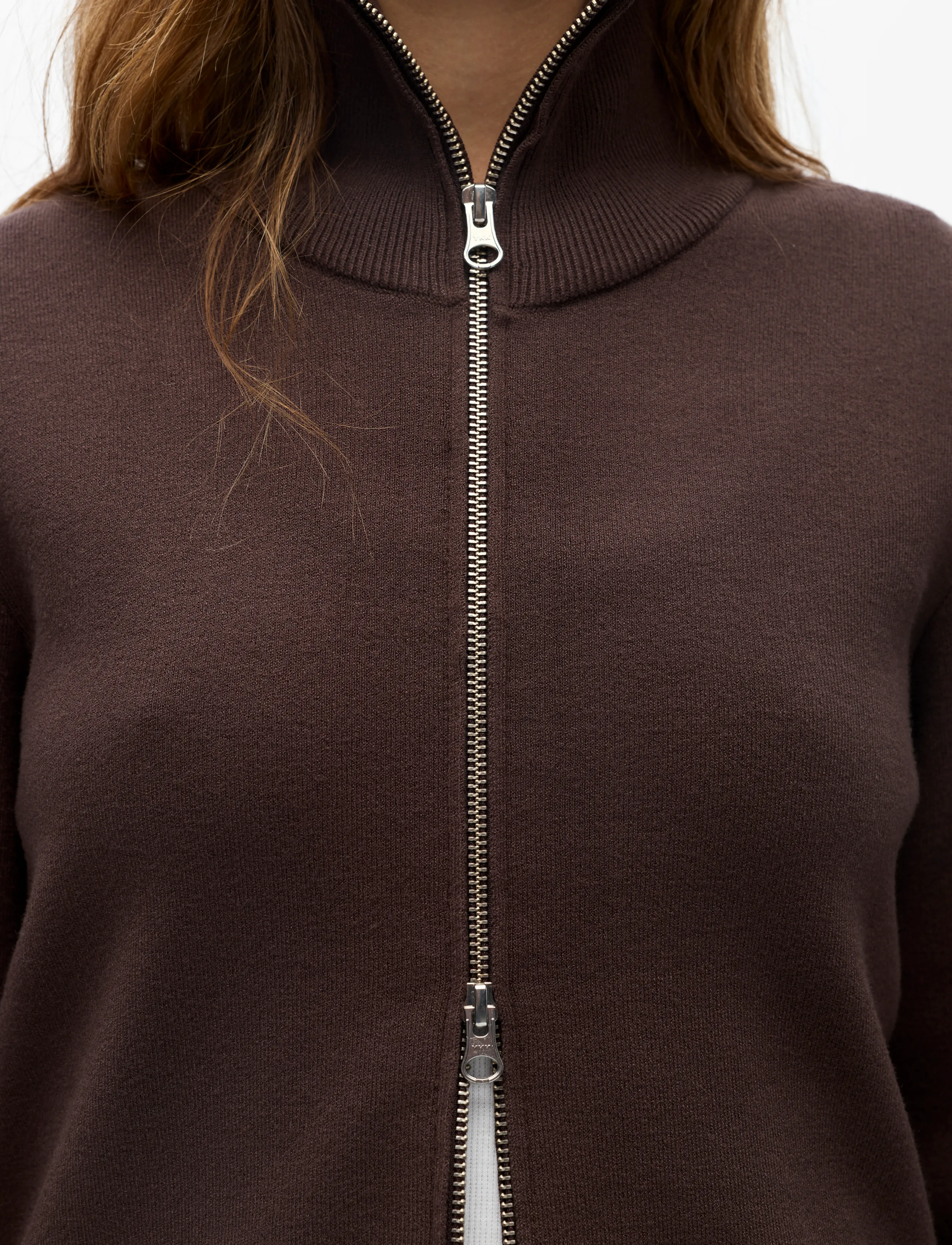 Object - OBJREYNARD L/S RE ZIP CARDIGAN NOOS - seal brown - 4
