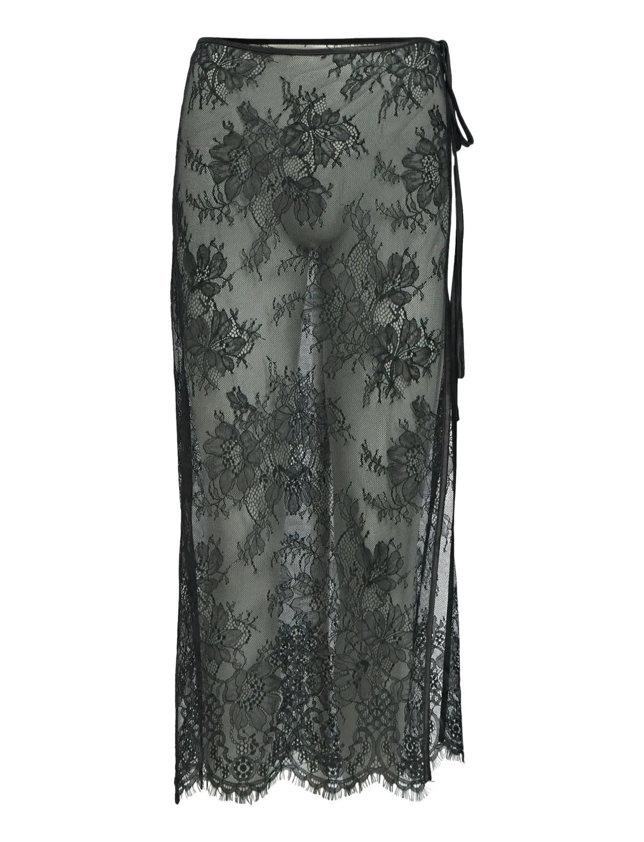 Object OBJLIRA LACE SCARF LONG SKIRT 146 - Röcke - BLACK / black