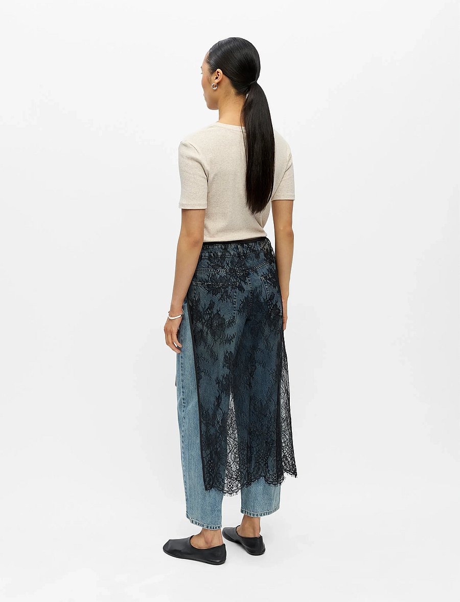 Object - OBJLIRA LACE SCARF LONG SKIRT 146 - slå-om-nederdele - black - 2