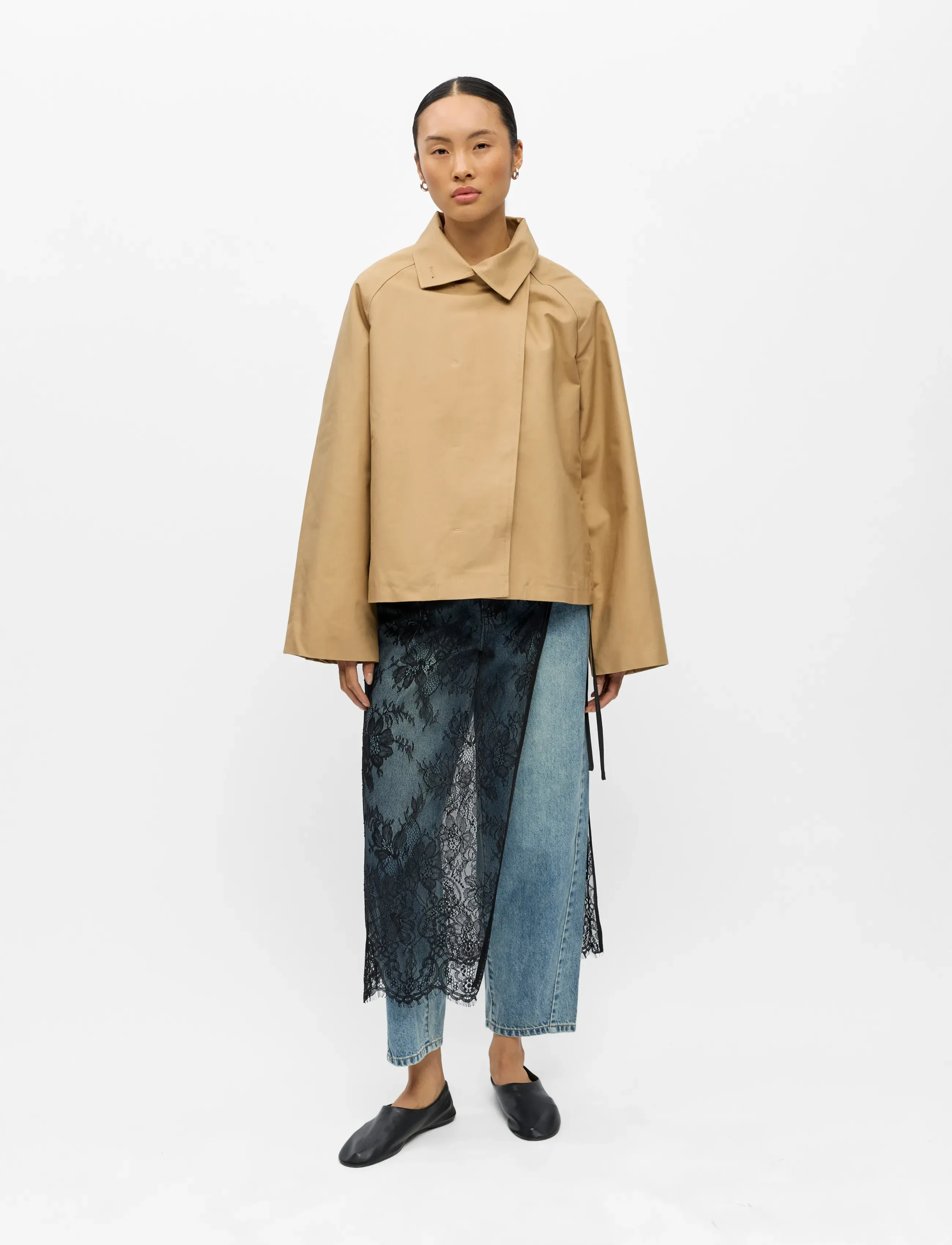 Object - OBJLIRA LACE SCARF LONG SKIRT 146 - slå-om-nederdele - black - 4