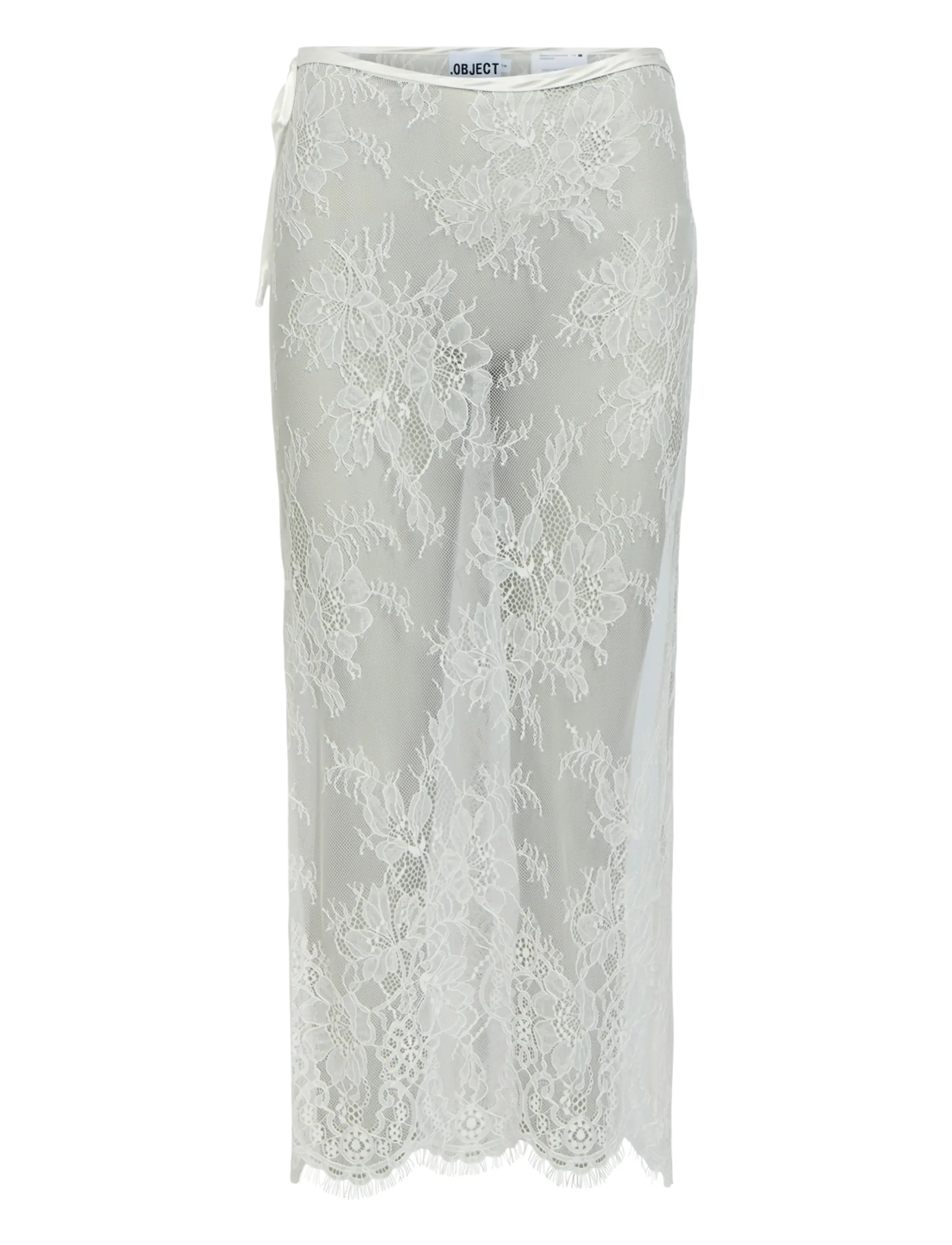 Object OBJLIRA LACE SCARF LONG SKIRT 146 - Kjolar - WHITE / white