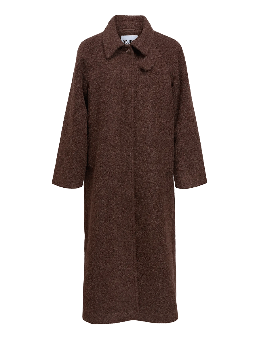 Object - OBJCELINA MIDI COAT 147 - frakker - seal brown - 1