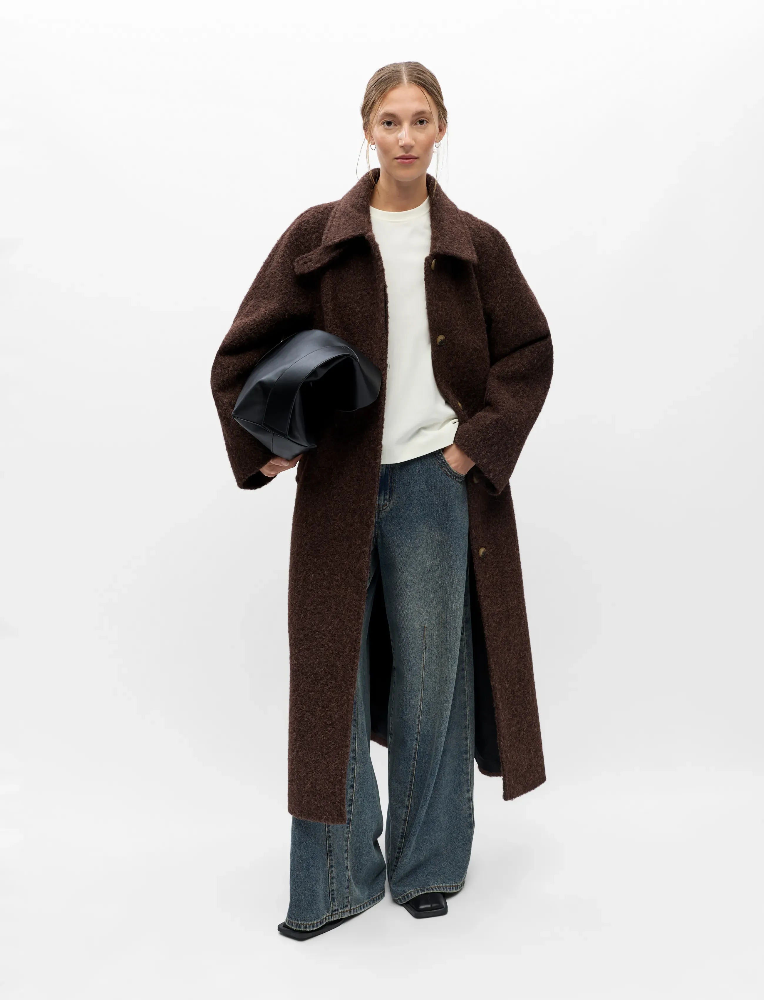 Object OBJCELINA MIDI COAT 147 - Streetstyle - SEAL BROWN / brown