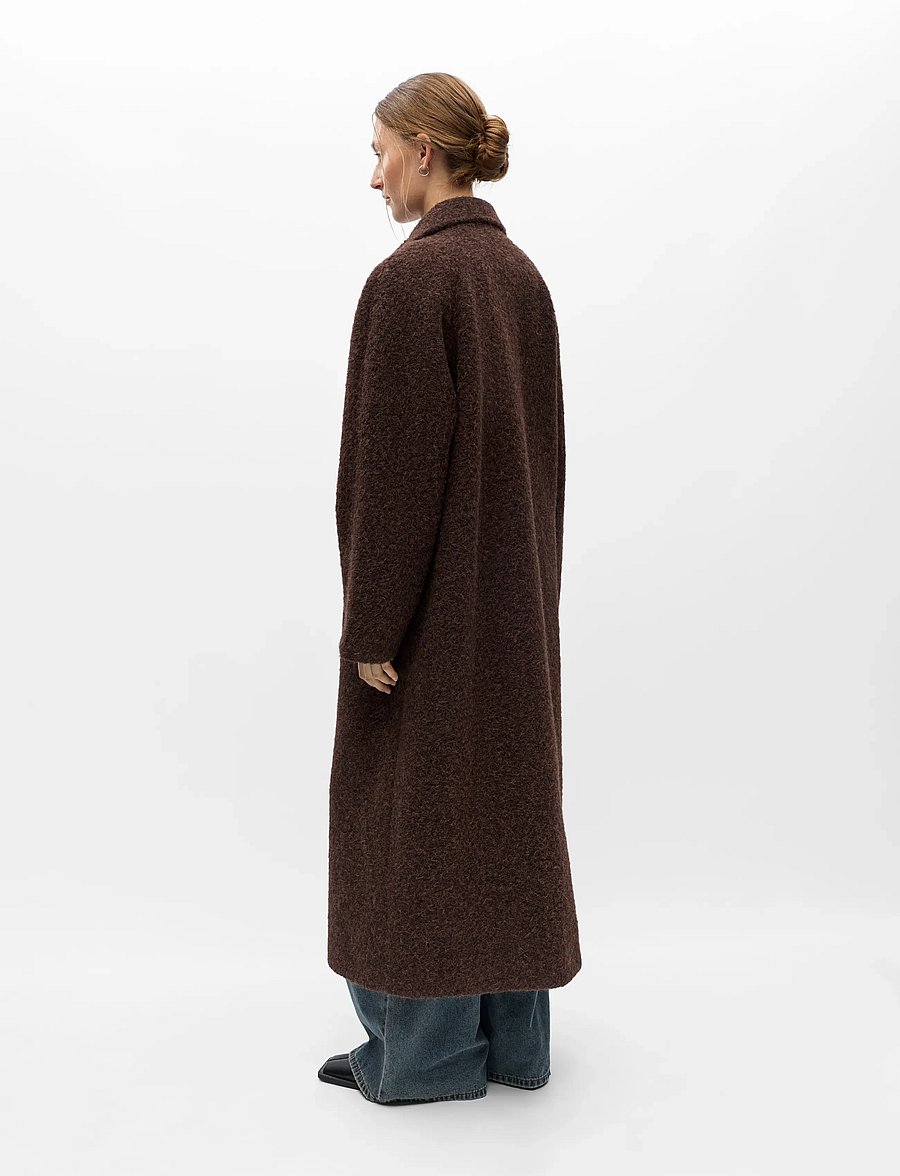 Object - OBJCELINA MIDI COAT 147 - frakker - seal brown - 3
