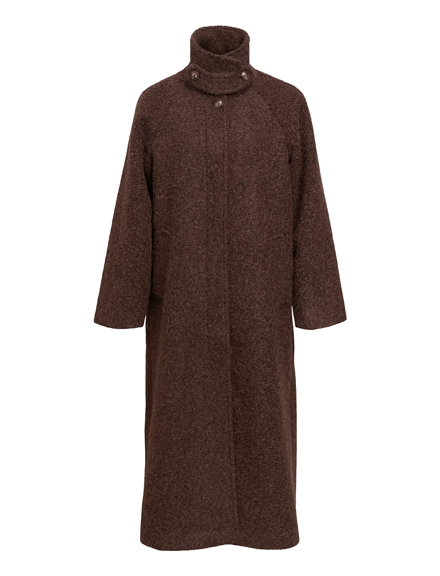 Object - OBJCELINA MIDI COAT 147 - frakker - seal brown - 2