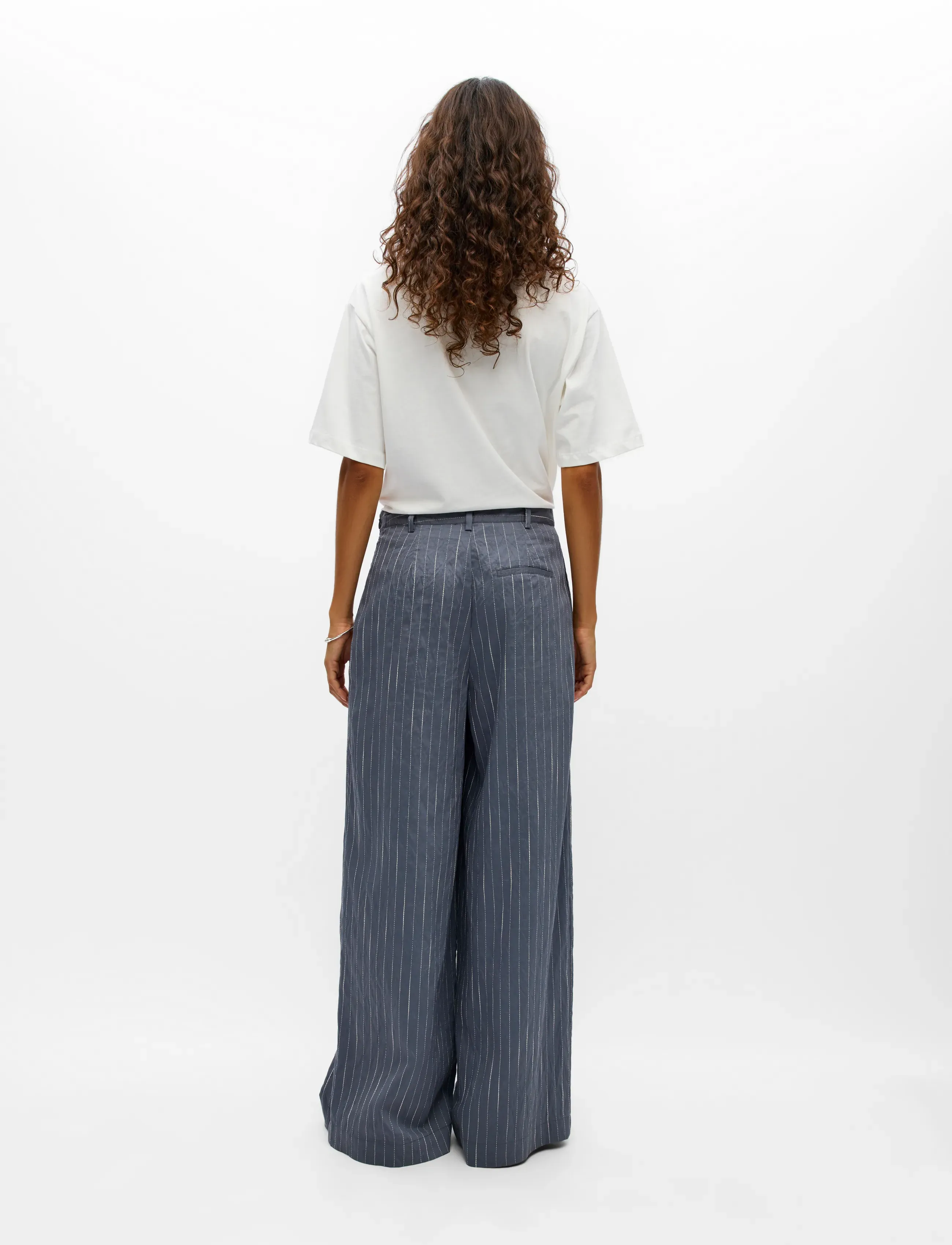 Object - OBJLOY HW WIDE PANT 148 - wide leg trousers - gunmetal - 3