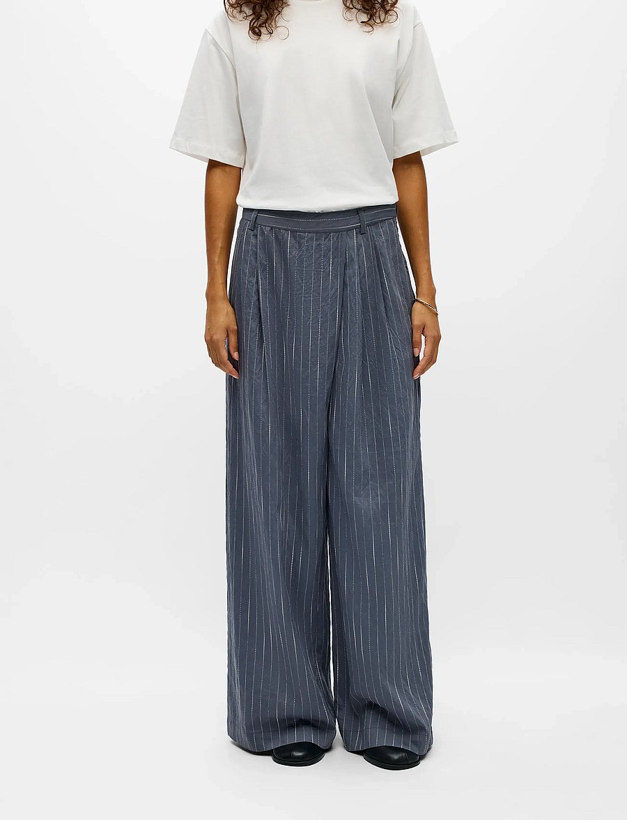 Object - OBJLOY HW WIDE PANT 148 - wide leg trousers - gunmetal - 4