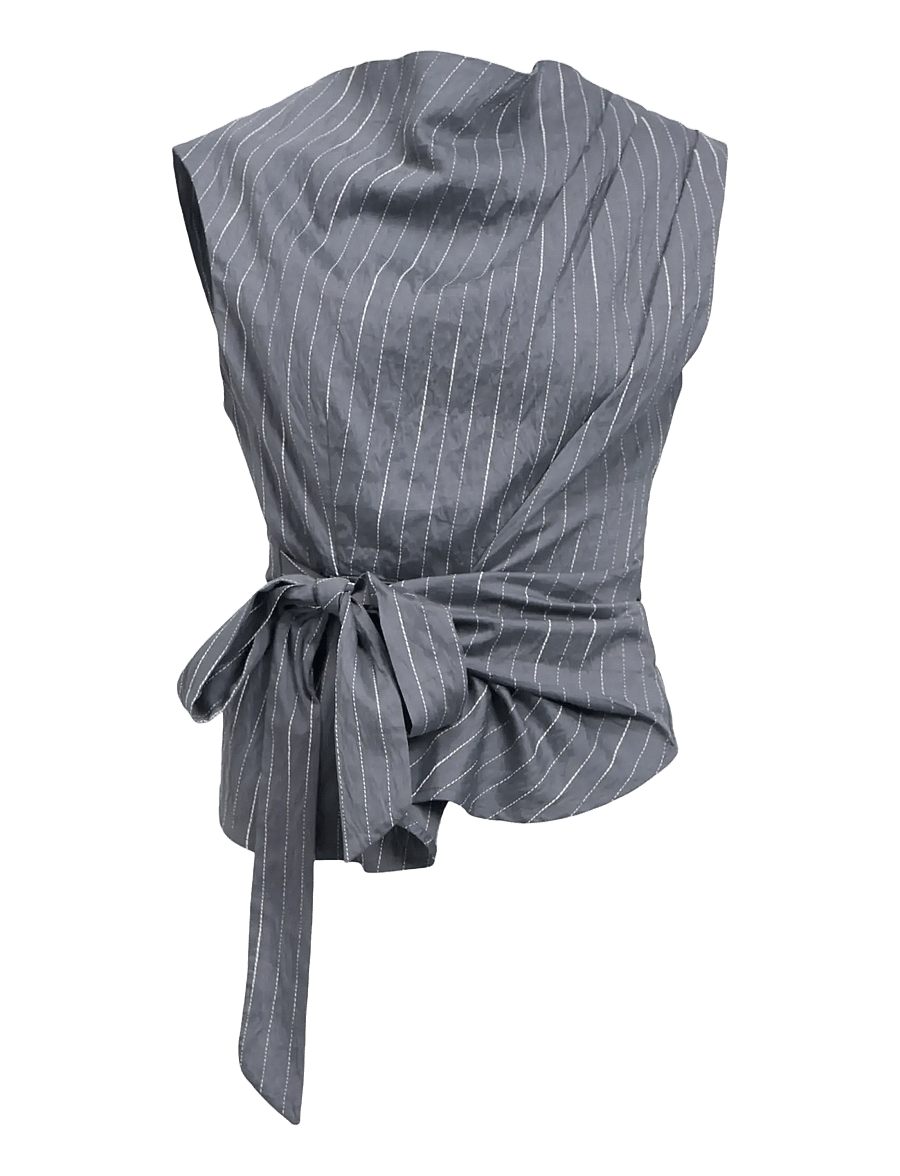Object - OBJLOY S/L RE TOP 148 - sleeveless blouses - gunmetal - 1